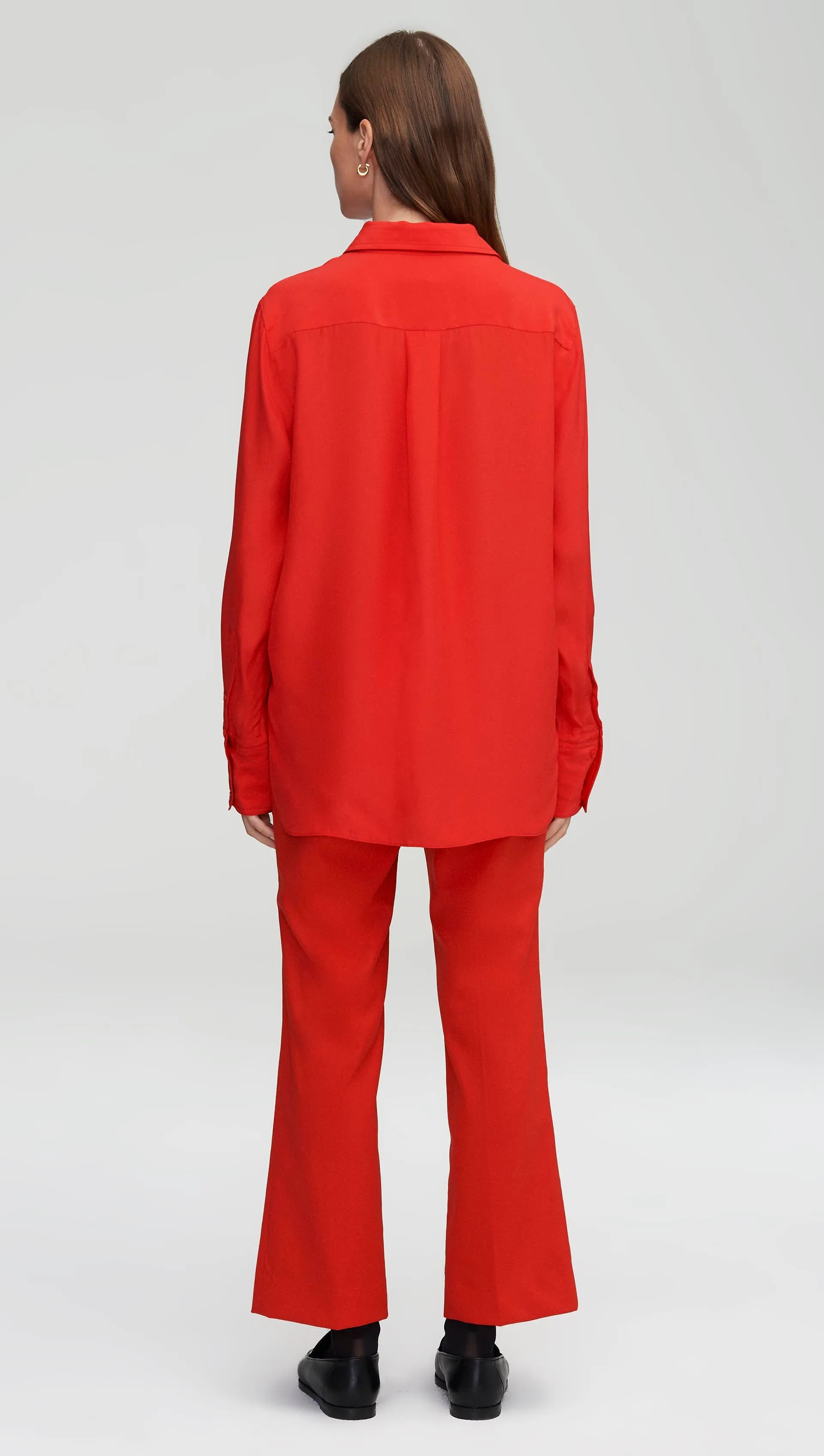 Slim Blouse in Matte-side Silk Charmeuse | Scarlet sold by Argent product image thumbnail 4