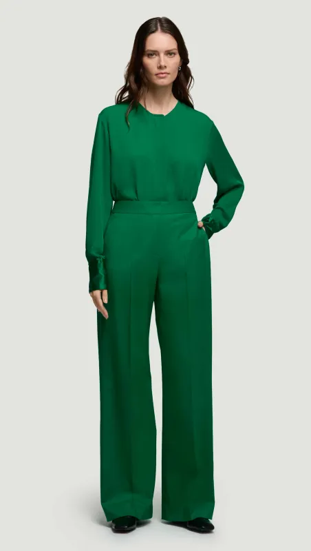 Wide Leg Trouser in Seasonless Wool | Jade sold by Argent