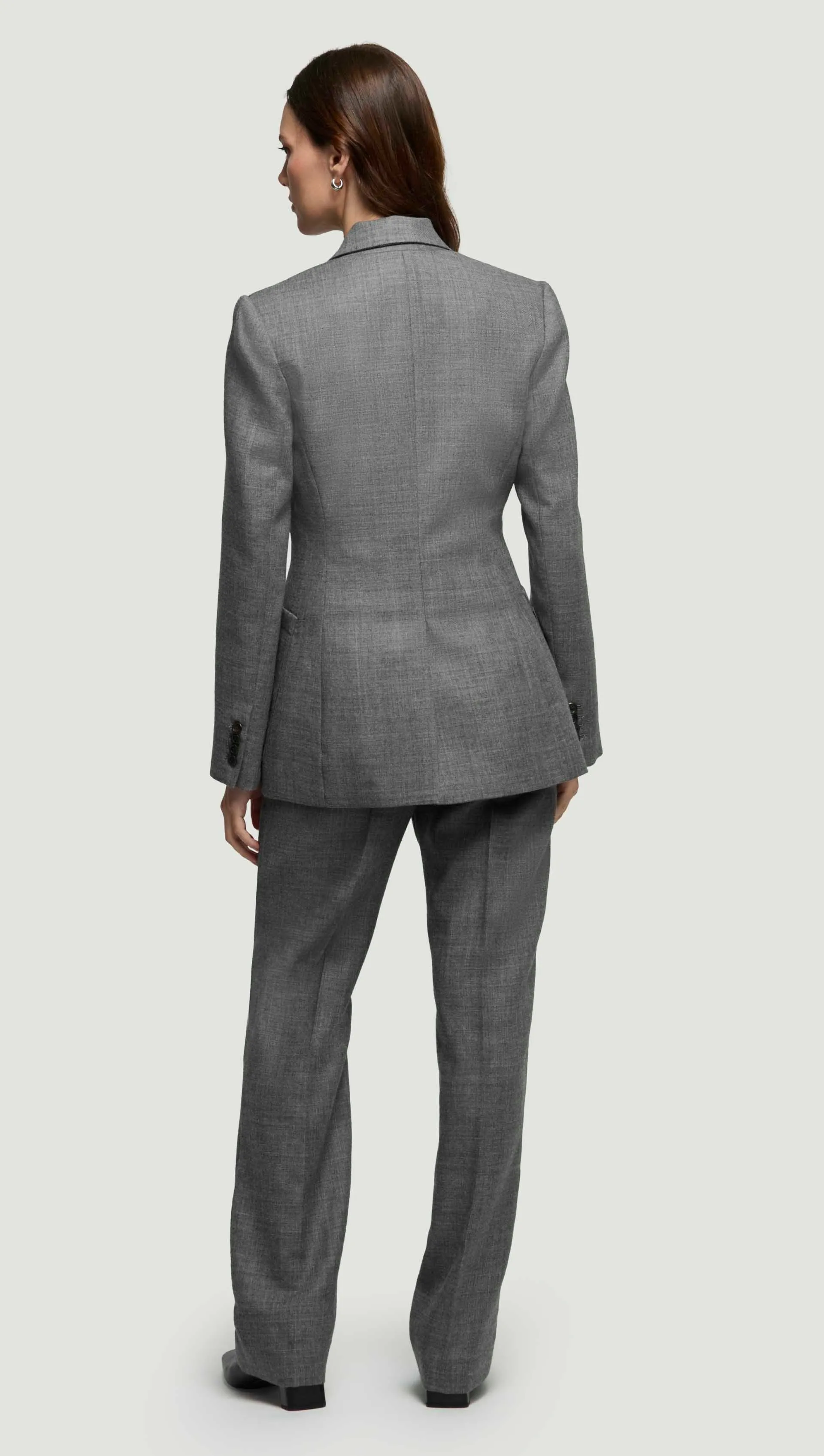 Chelsea Blazer in Textured Wool Twill | Grey Melange sold by Argent product image thumbnail 5