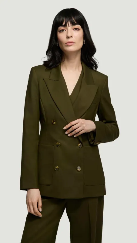Chelsea Blazer in Seasonless Wool | Basil sold by Argent