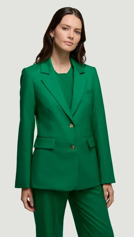 Two-Button Blazer in Seasonless Wool | Jade sold by Argent