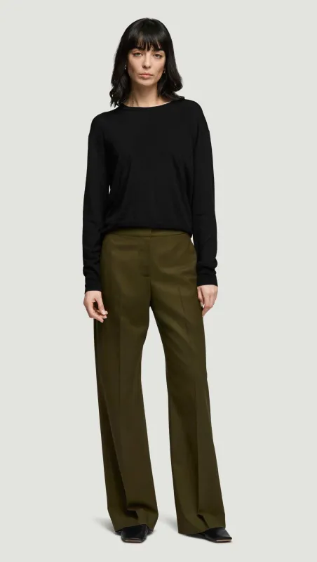 Wide Leg Trouser in Seasonless Wool | Basil sold by Argent