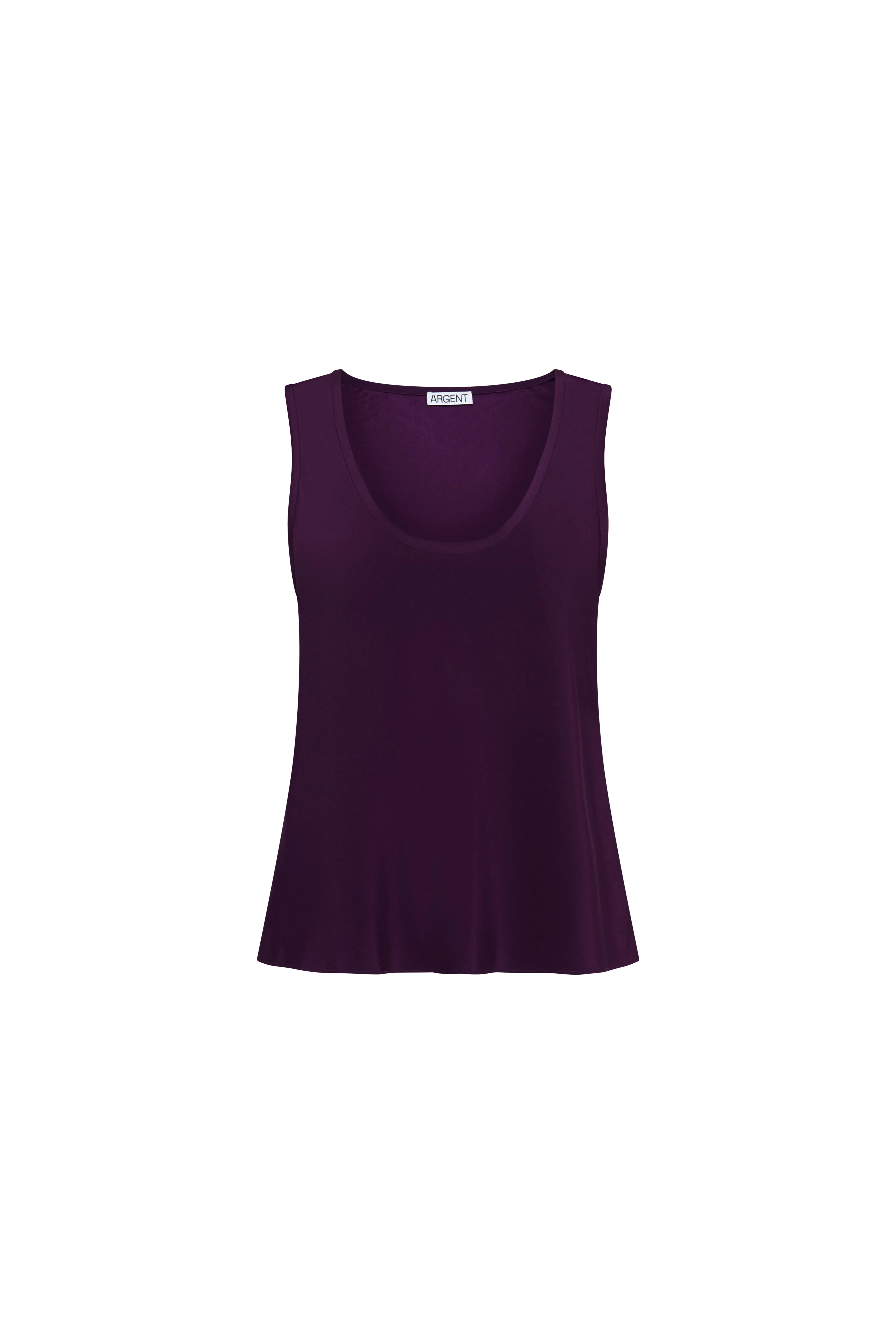 Tank in Silk Charmeuse | Grape sold by Argent product image thumbnail 5