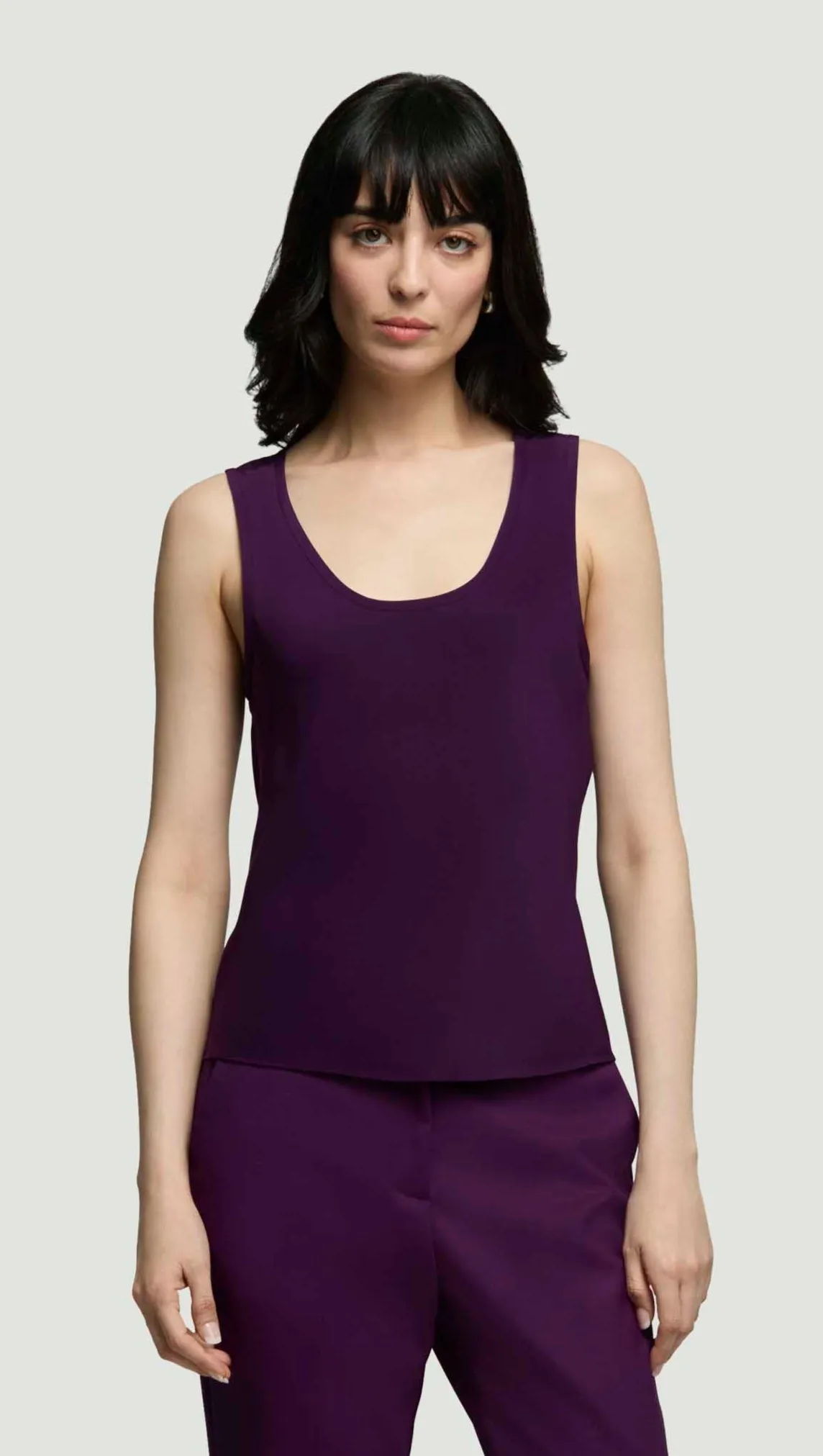Tank in Silk Charmeuse | Grape sold by Argent