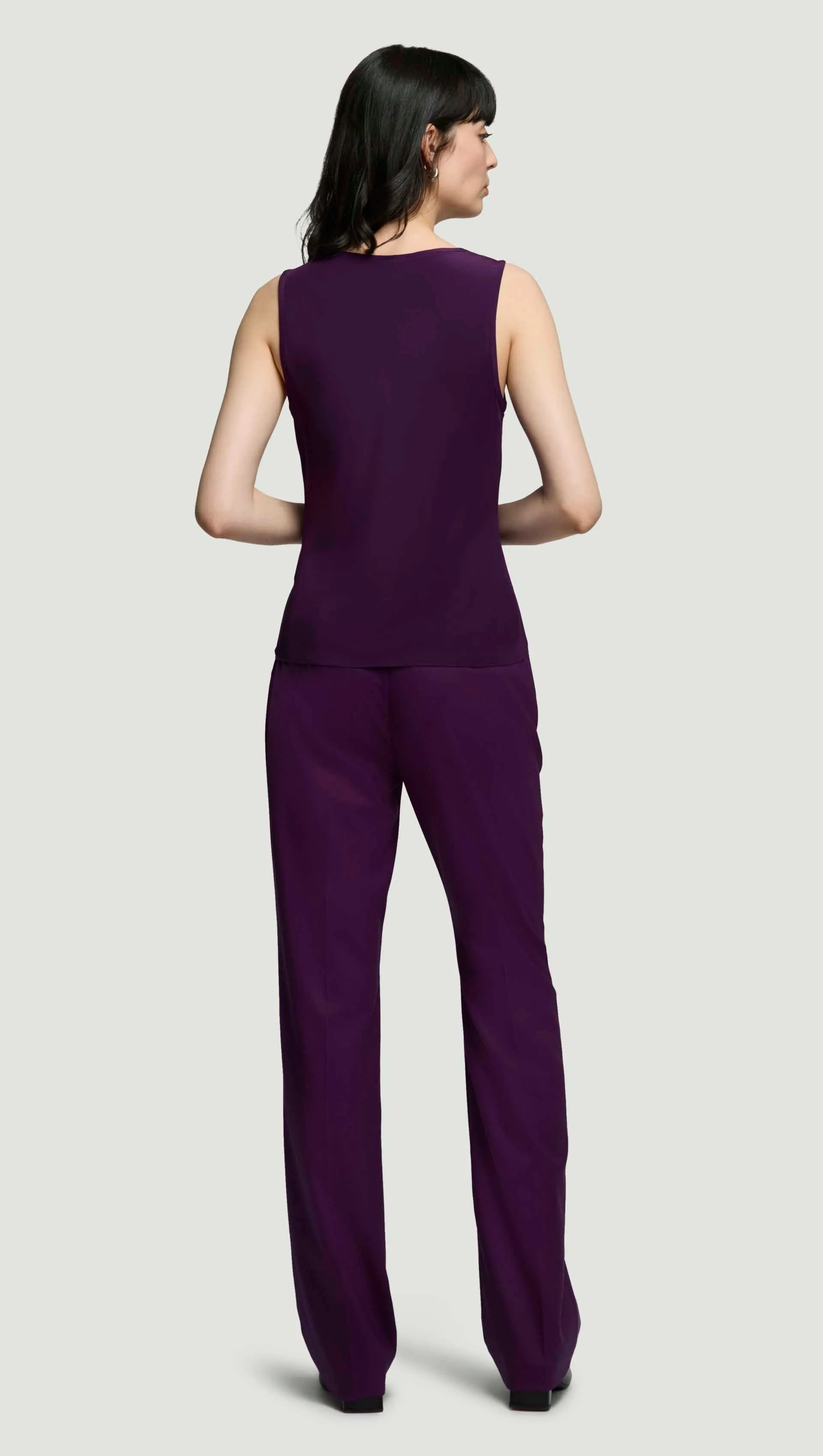 Tank in Silk Charmeuse | Grape sold by Argent product image thumbnail 4