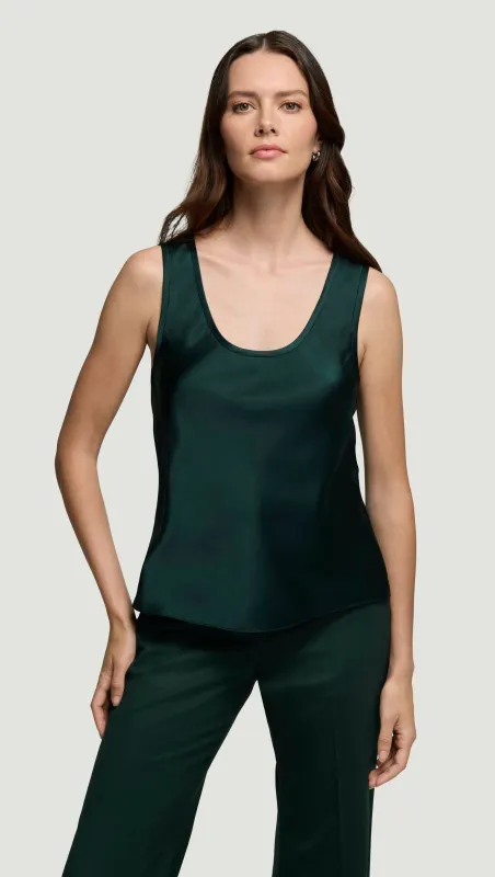 Tank in Silk Charmeuse | Deep Forest sold by Argent