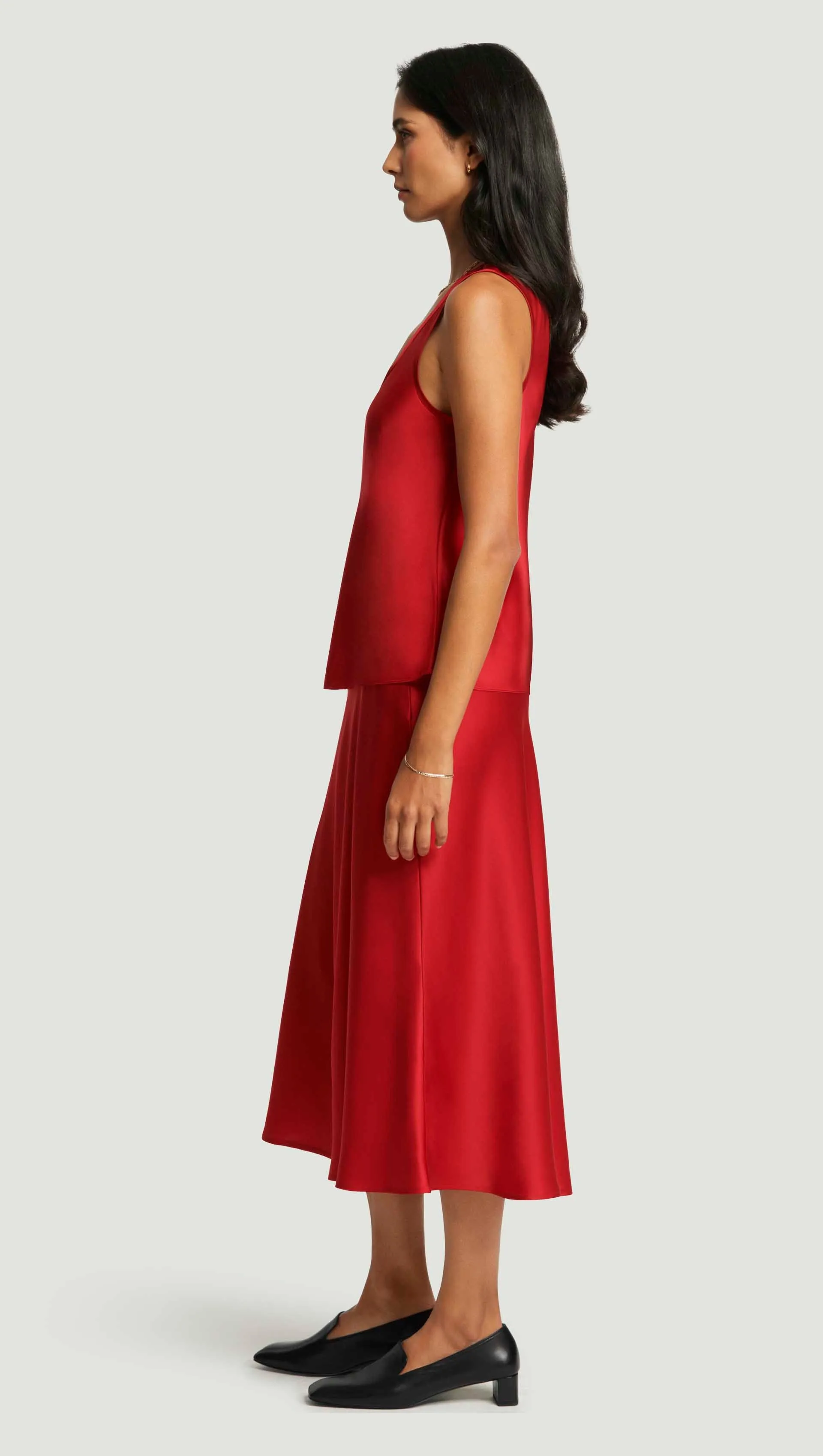 Tank in Silk Charmeuse | Ruby Red sold by Argent product image thumbnail 3