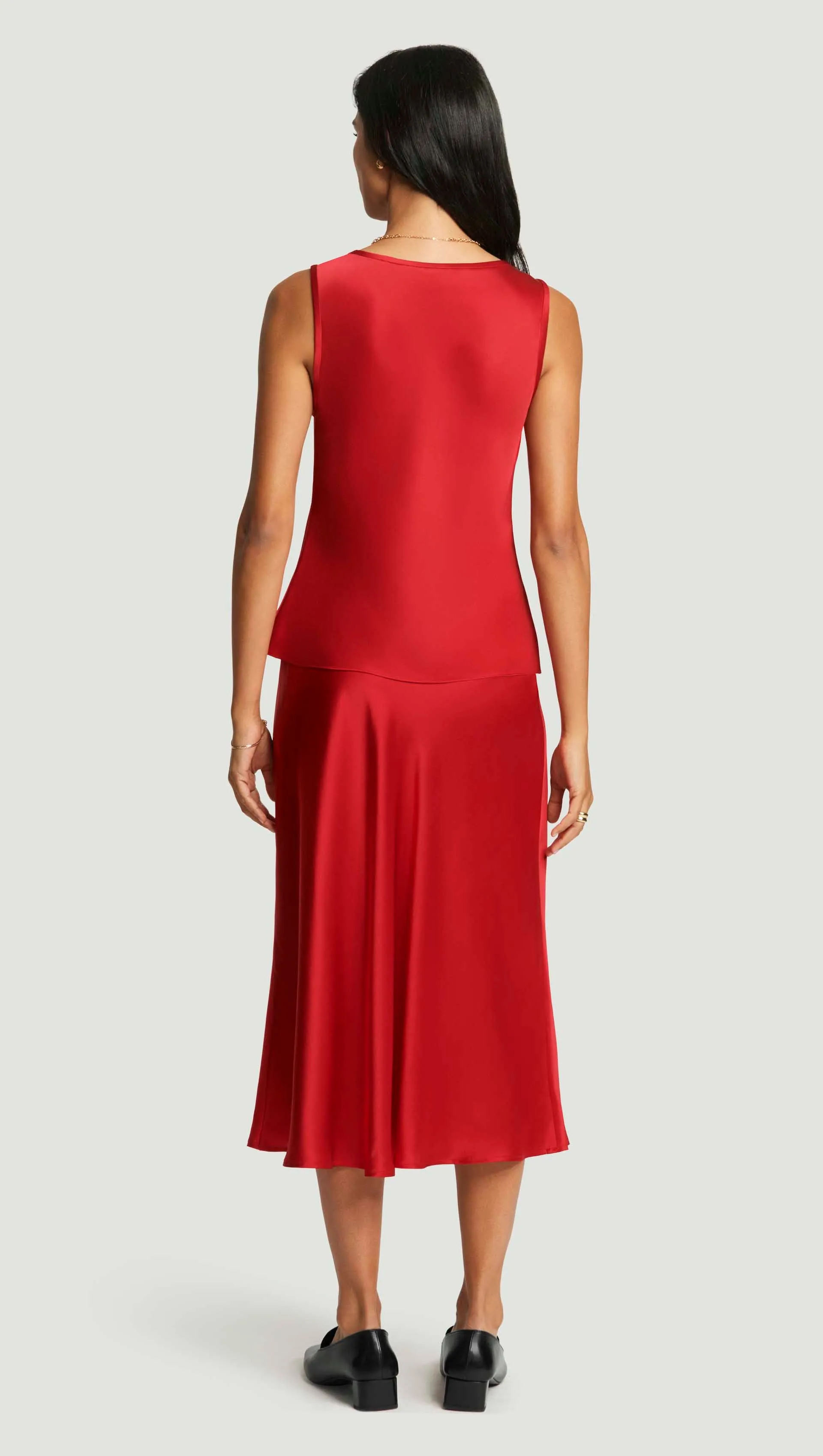 Tank in Silk Charmeuse | Ruby Red sold by Argent product image thumbnail 4