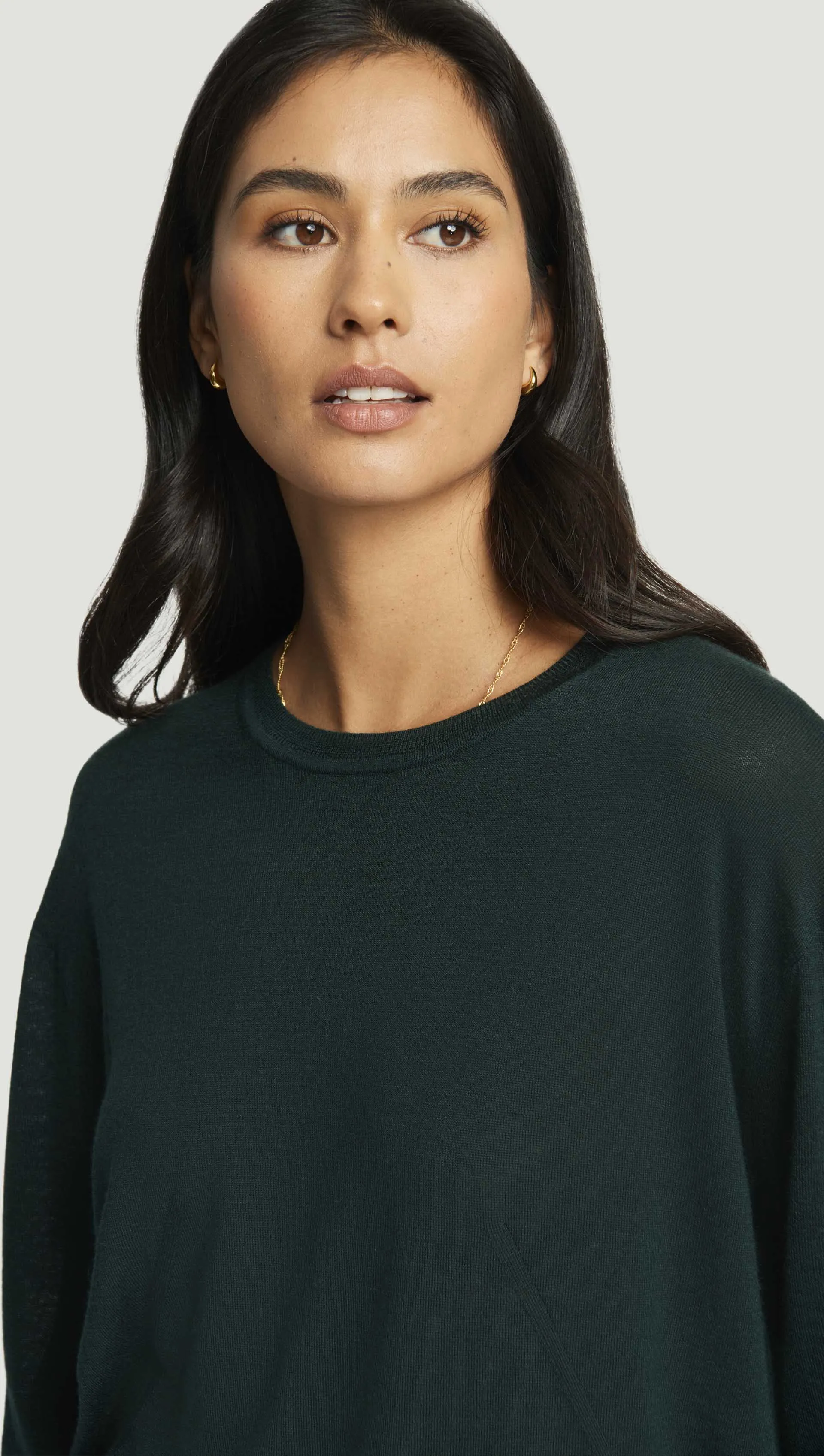 Fine Crewneck in Merino Silk | Hunter sold by Argent product image thumbnail 2