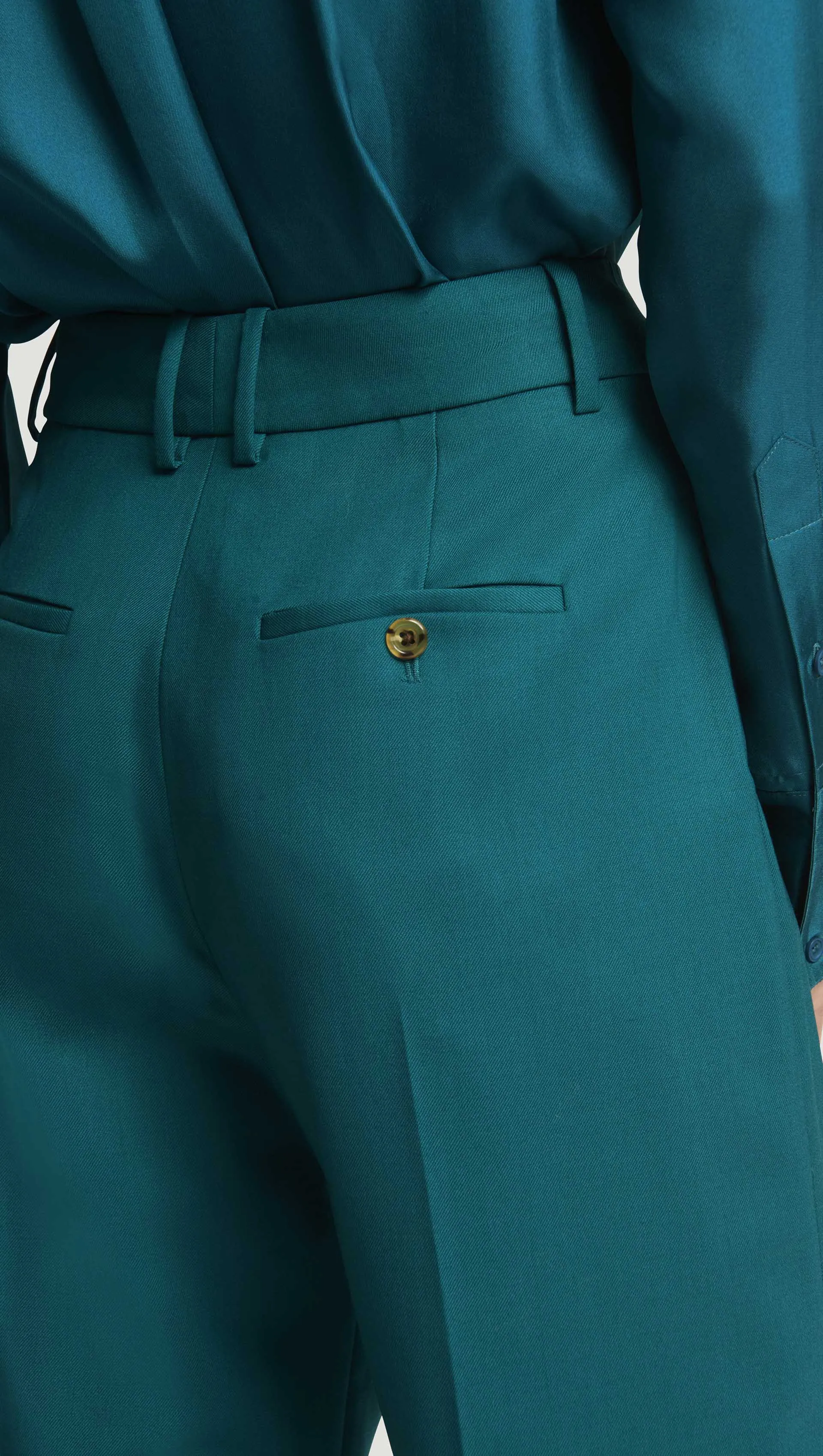 Soho Trouser in Seasonless Wool | Teal sold by Argent product image thumbnail 5