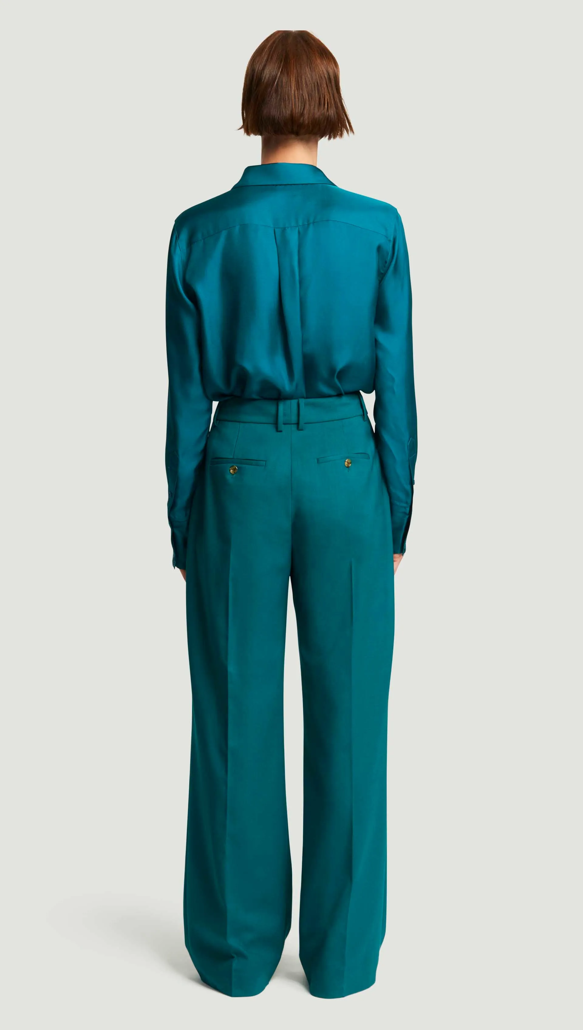 Soho Trouser in Seasonless Wool | Teal sold by Argent product image thumbnail 3