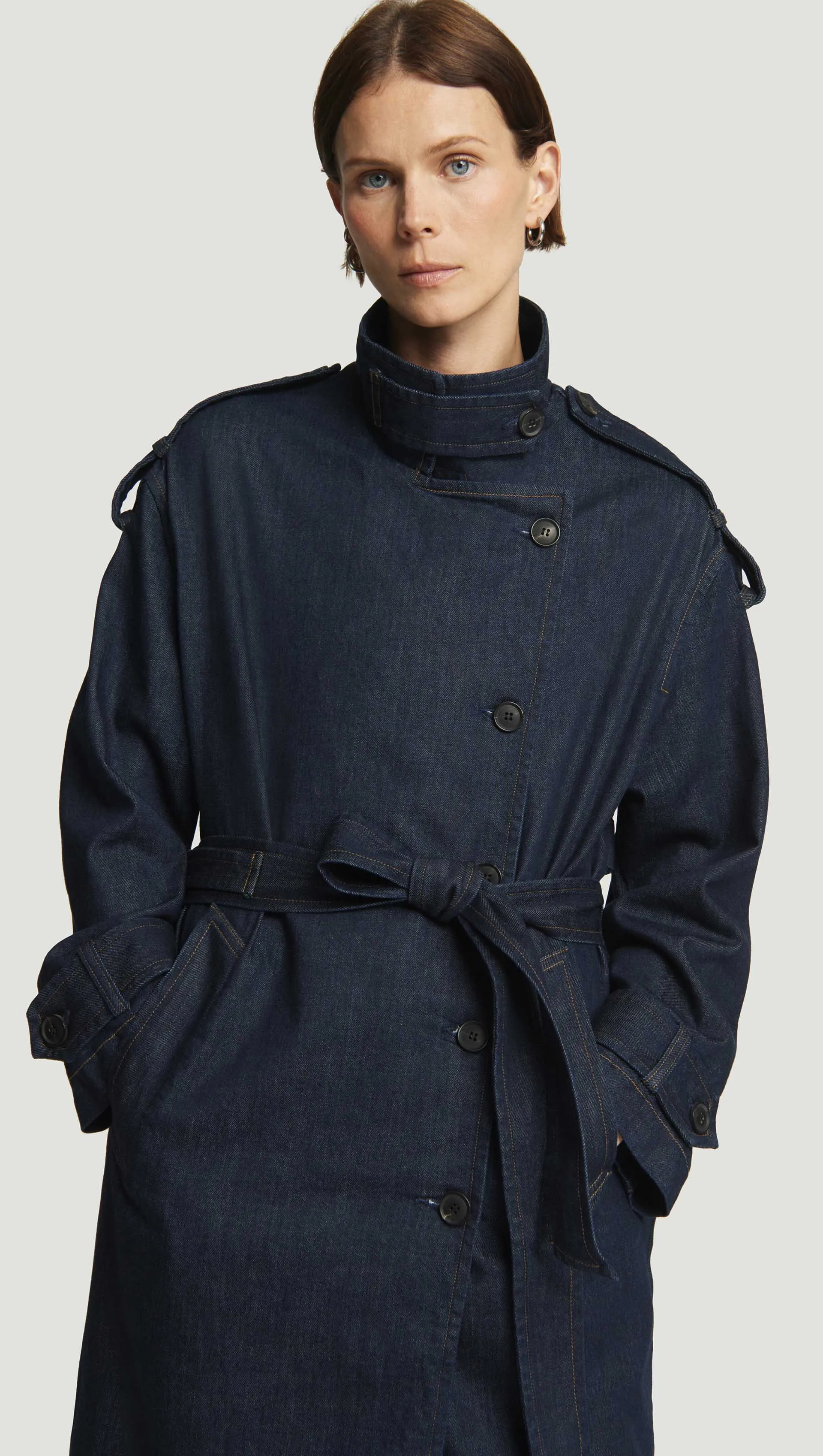 Eva Long Trench Coat in Regenerative Cotton | Amherst sold by Argent product image thumbnail 5