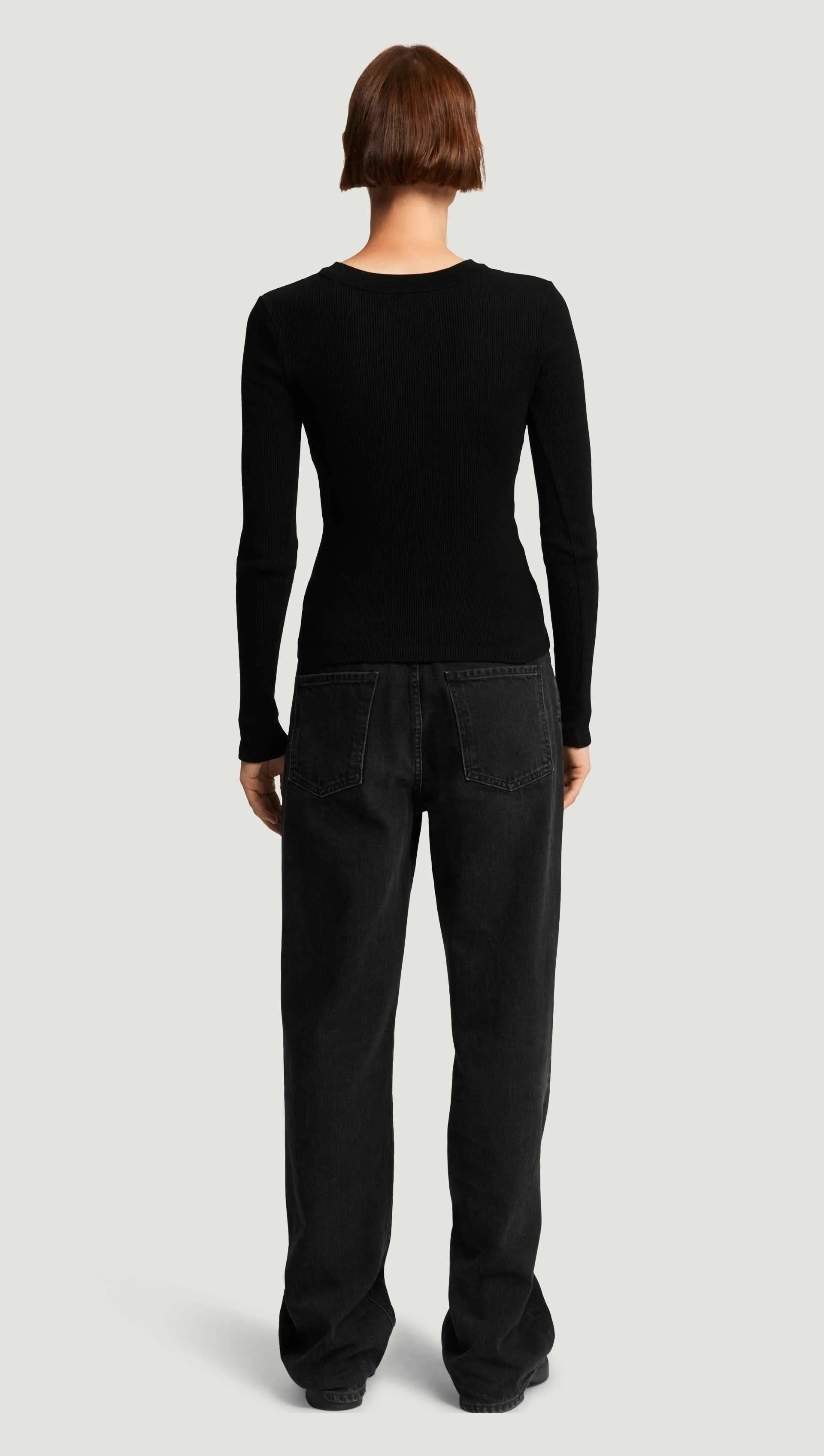 Varra Henley in Waffle Knit | Black sold by Argent product image thumbnail 5