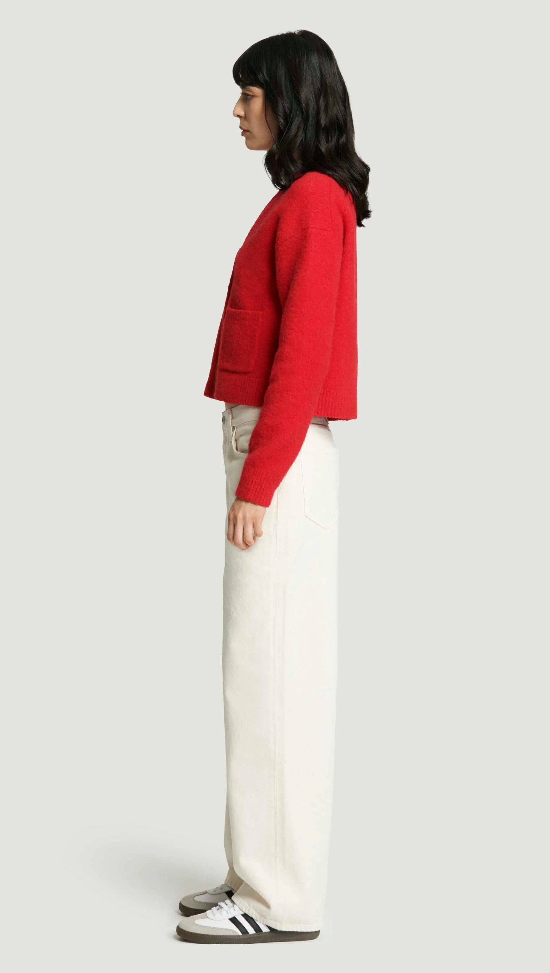 Cardigan in Fuzzy Yarn | Red sold by Argent product image thumbnail 4
