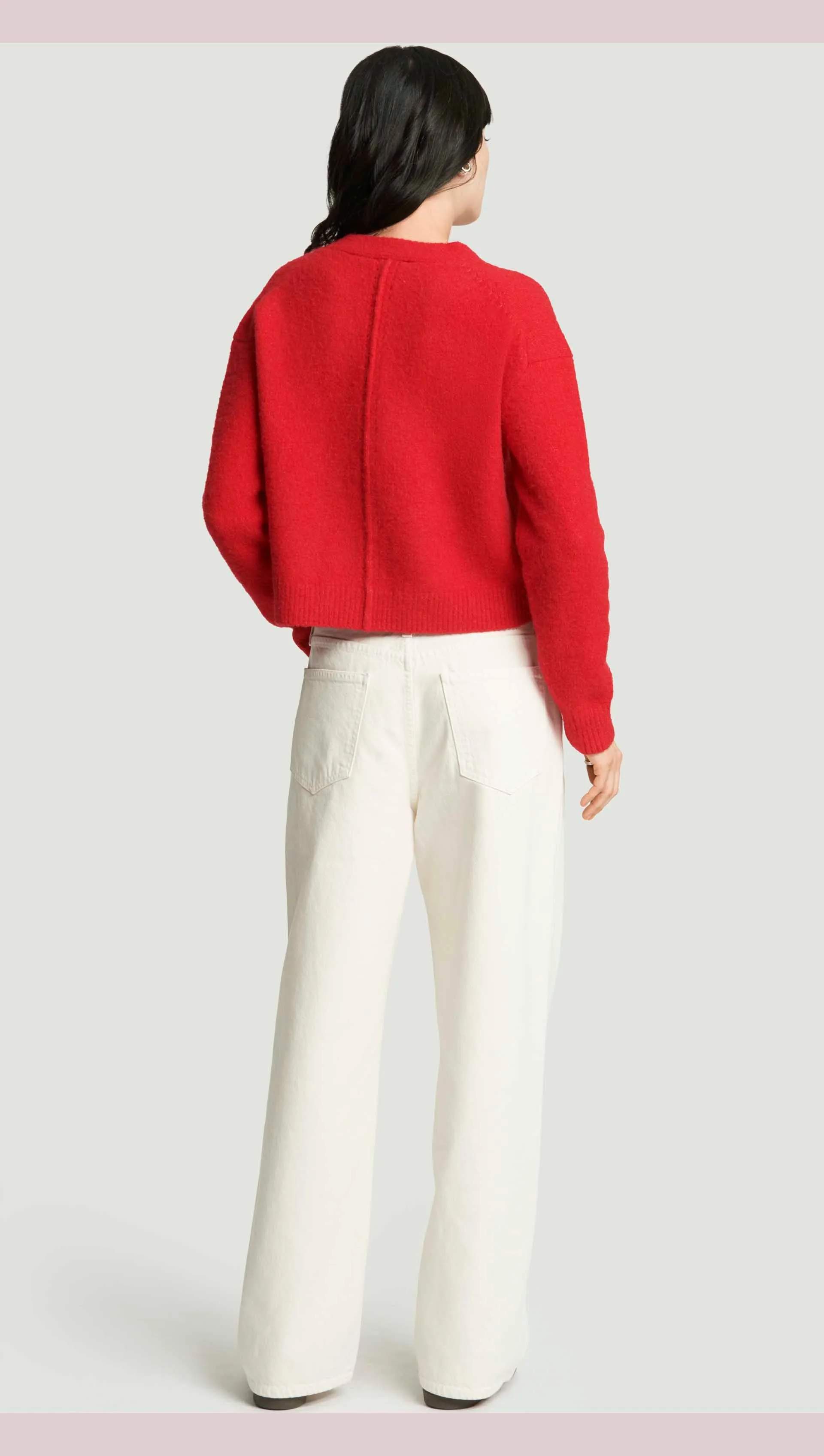 Cardigan in Fuzzy Yarn | Red sold by Argent product image thumbnail 5