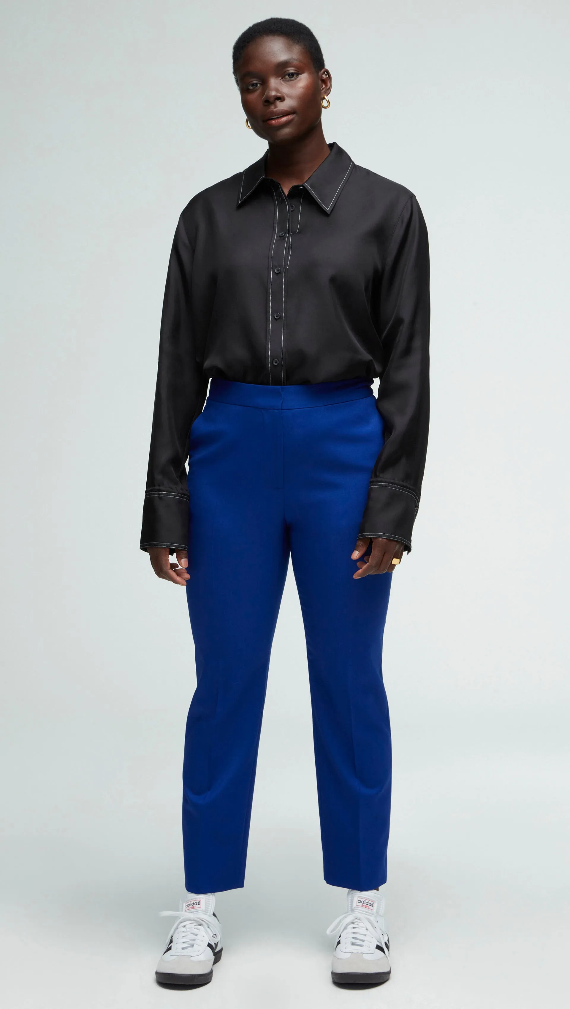 Tailored Trouser in Seasonless Wool | Cobalt sold by Argent