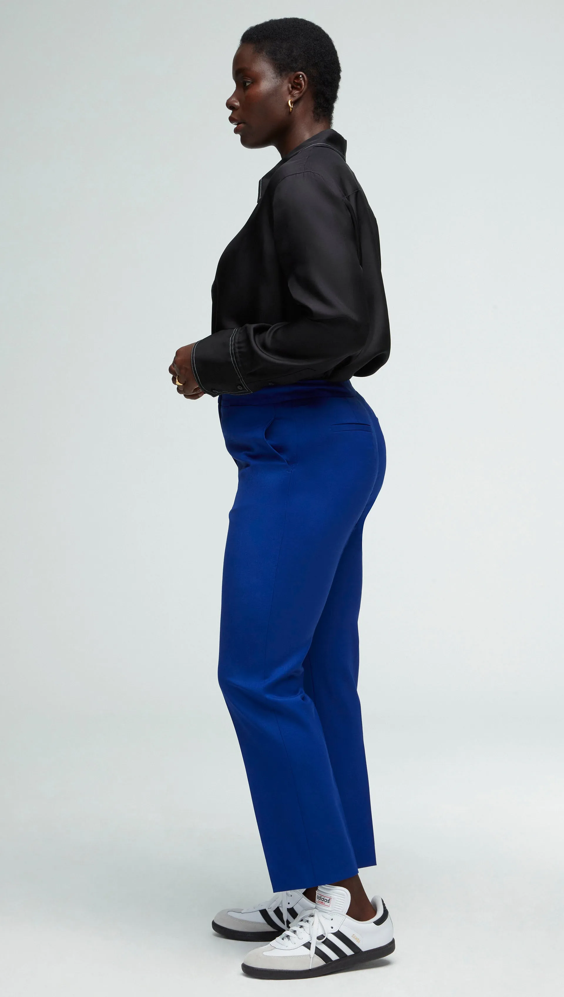 Tailored Trouser in Seasonless Wool | Cobalt sold by Argent product image thumbnail 3