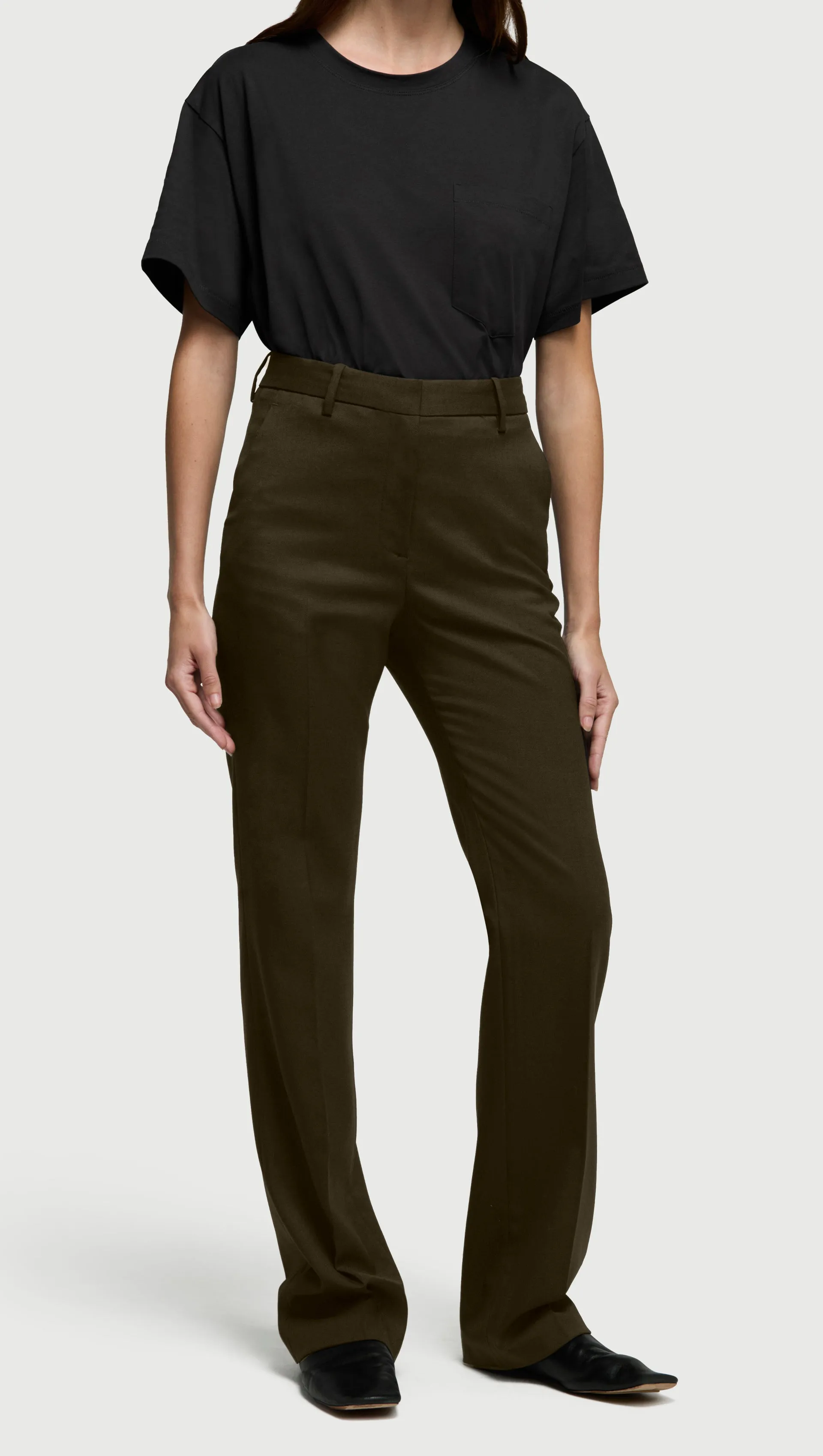 Straight Leg Trouser in Seasonless Wool | Tobacco sold by Argent product image thumbnail 2