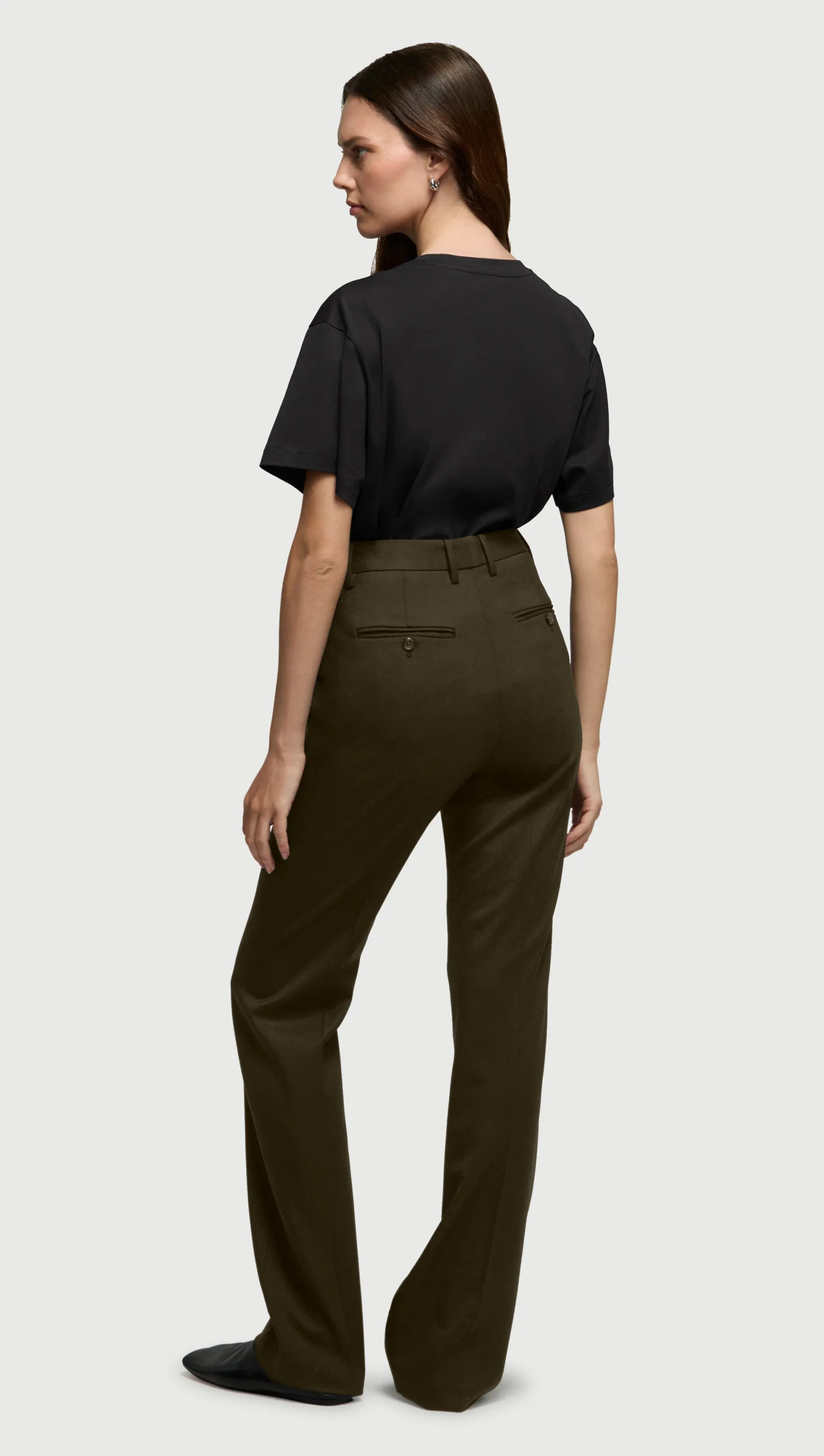 Straight Leg Trouser in Seasonless Wool | Tobacco sold by Argent product image thumbnail 4