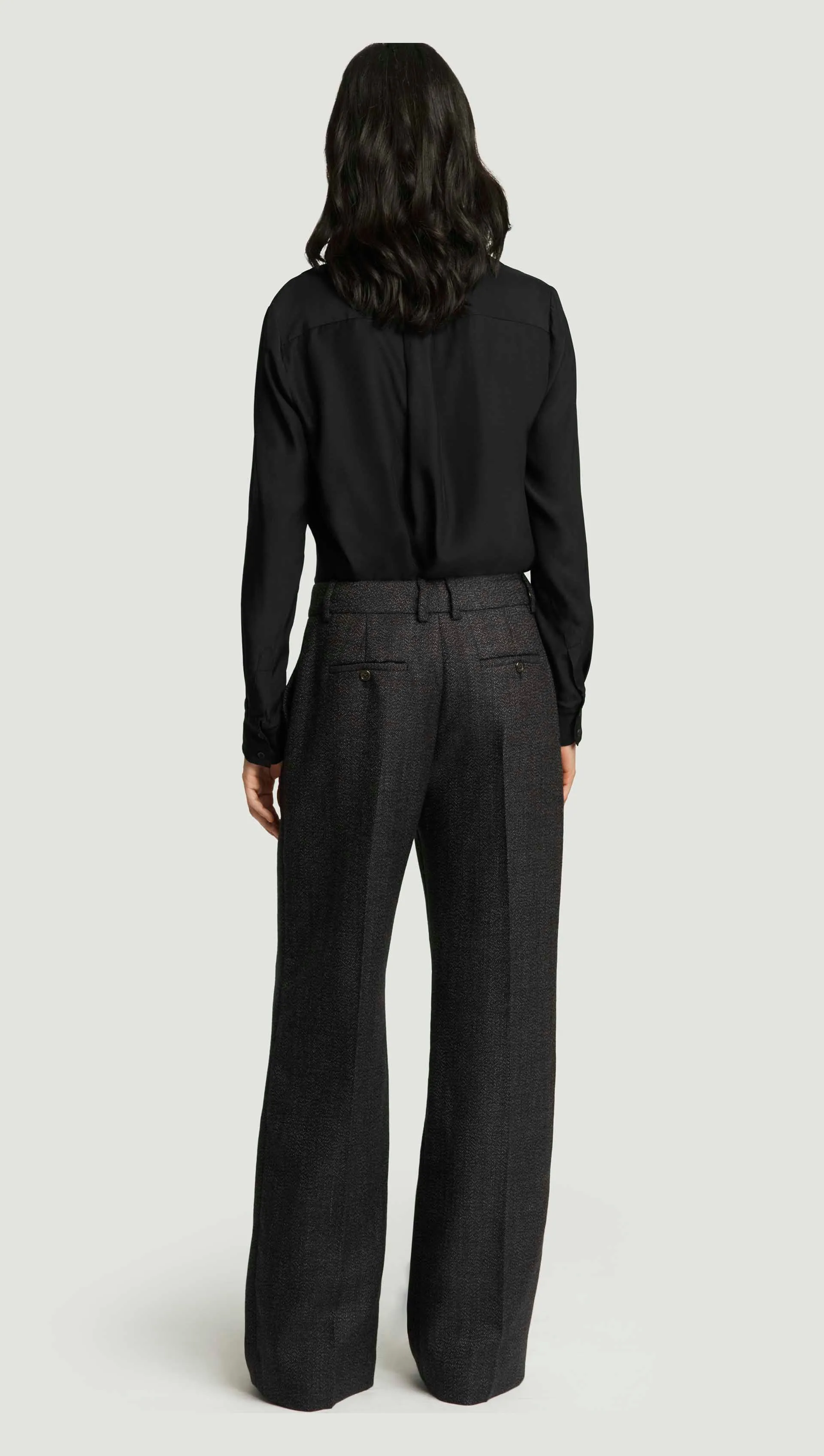 Soho Trouser in Tweed | Chocolate/Blue sold by Argent product image thumbnail 4