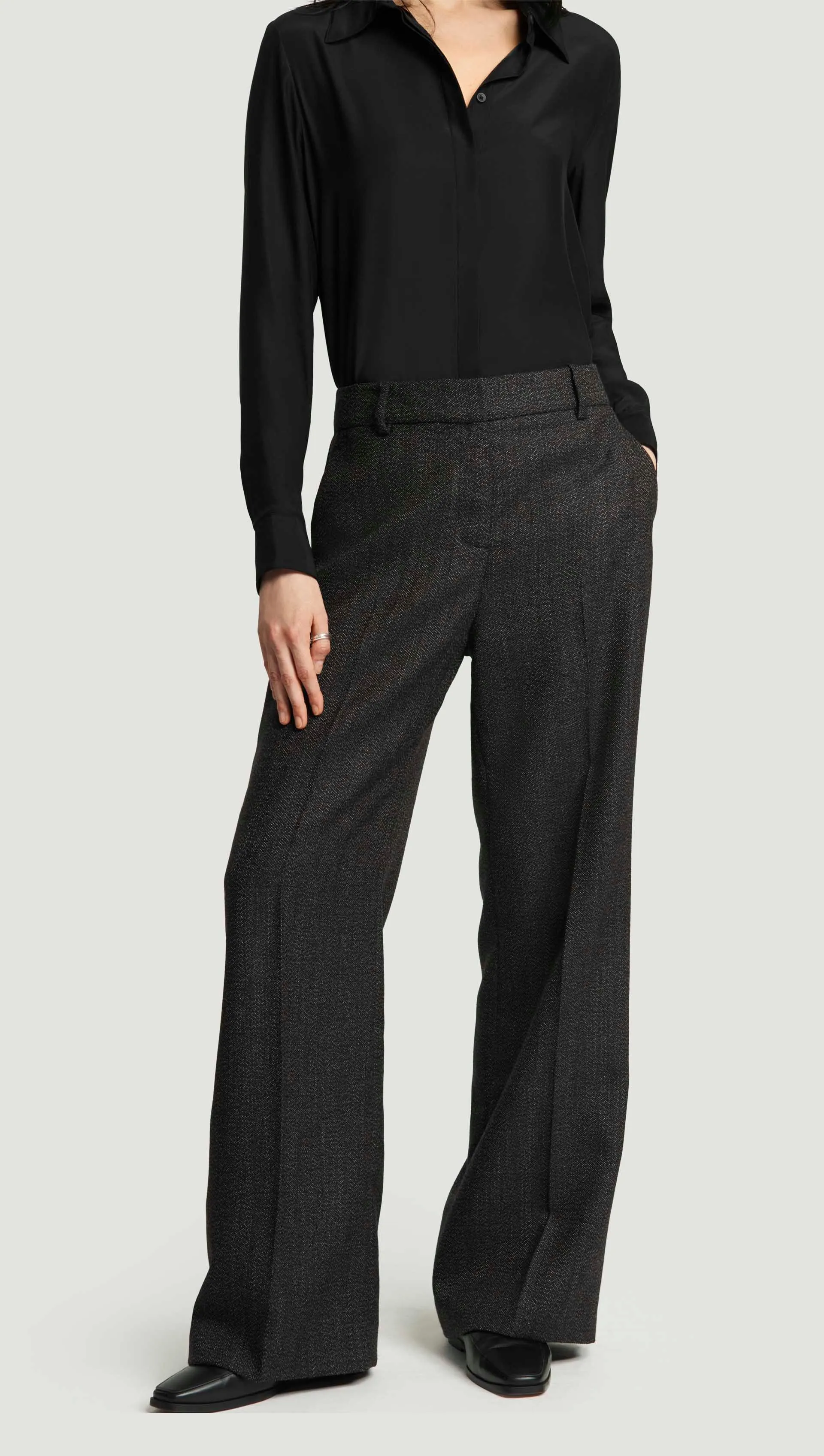 Soho Trouser in Tweed | Chocolate/Blue sold by Argent product image thumbnail 2