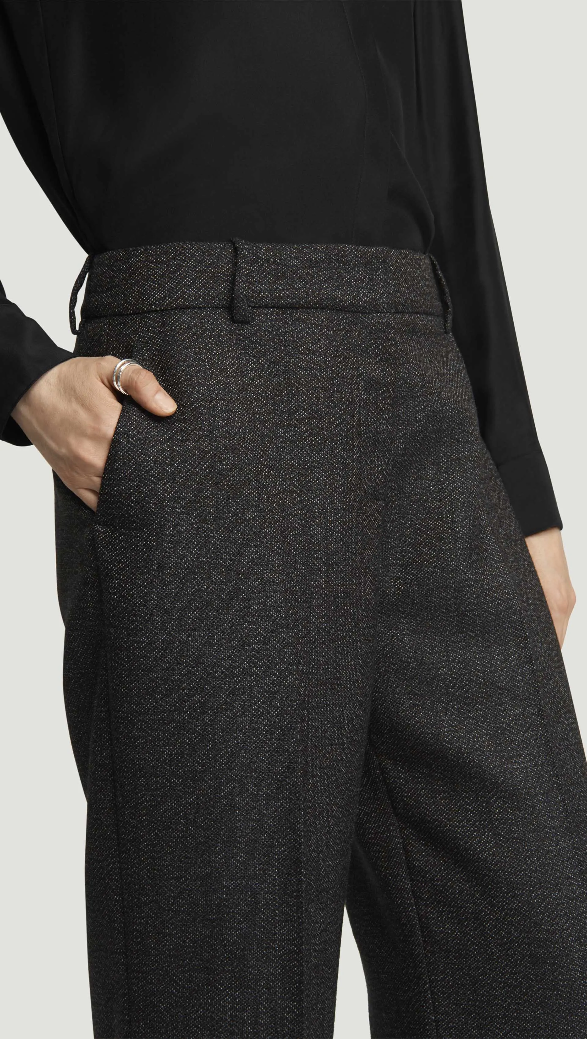 Soho Trouser in Tweed | Chocolate/Blue sold by Argent product image thumbnail 5