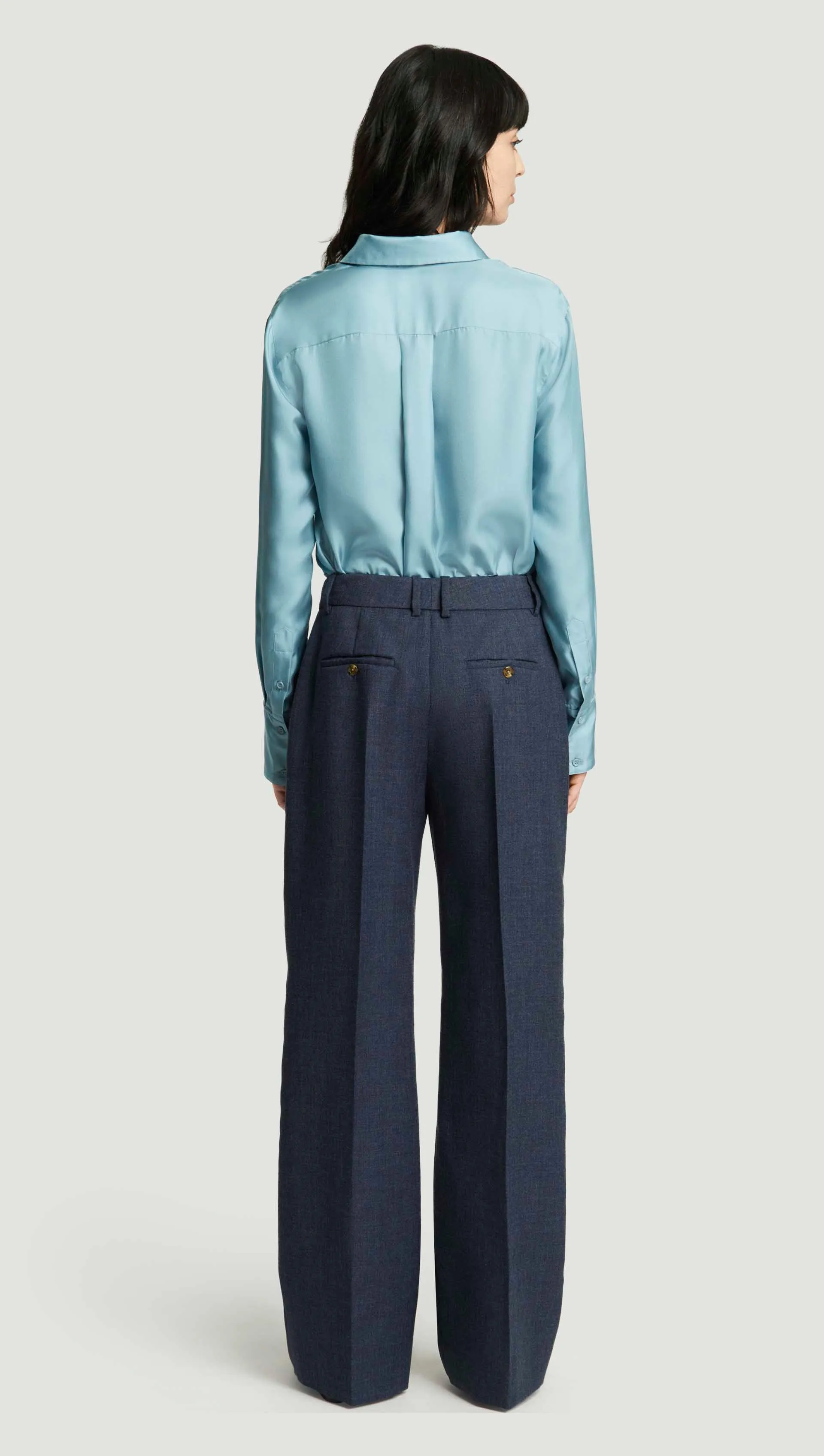 Soho Trouser in Bellagio Wool | Navy sold by Argent product image thumbnail 3