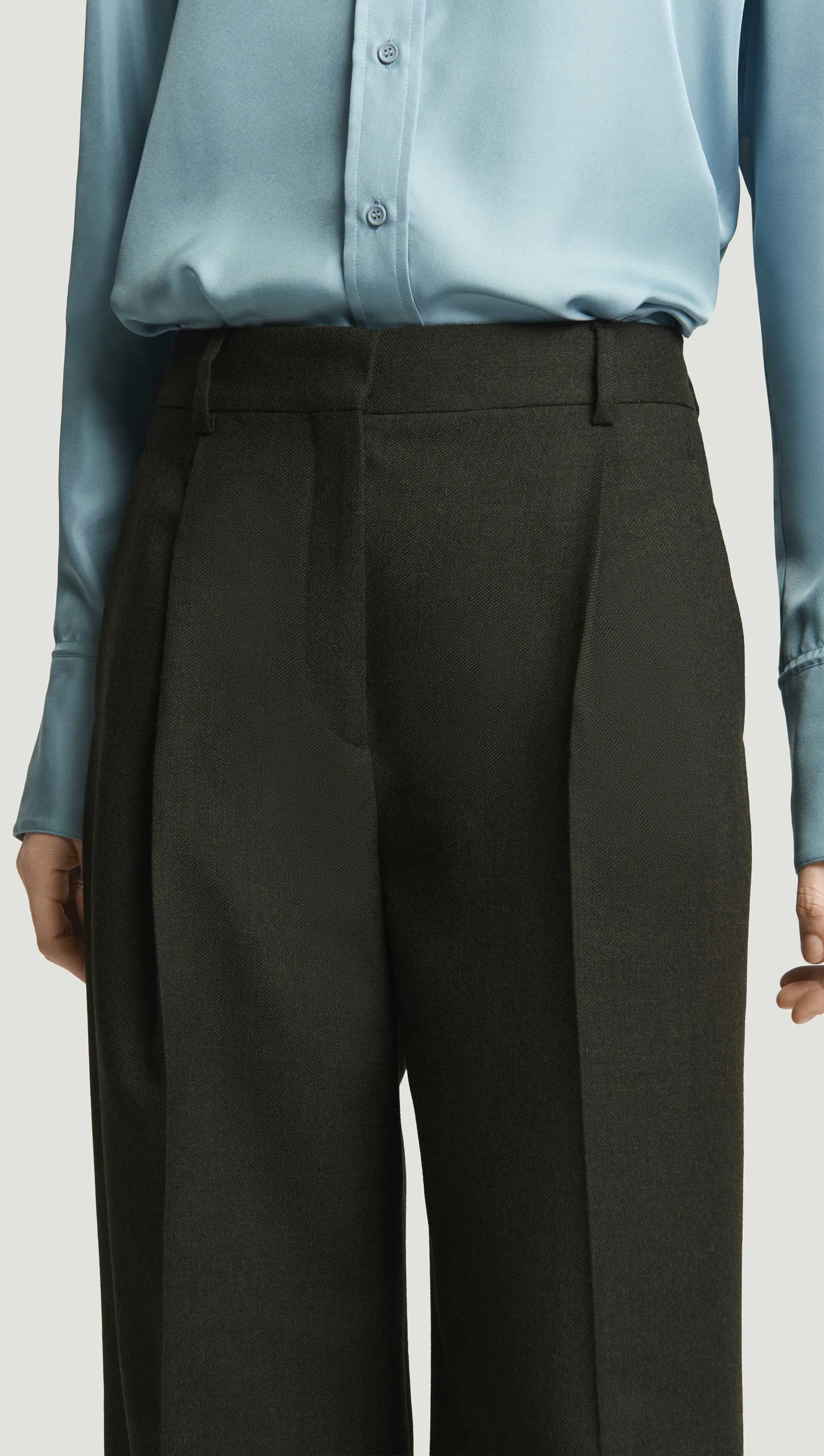Single Pleat Trouser in Bellagio Wool | Hunter sold by Argent product image thumbnail 5