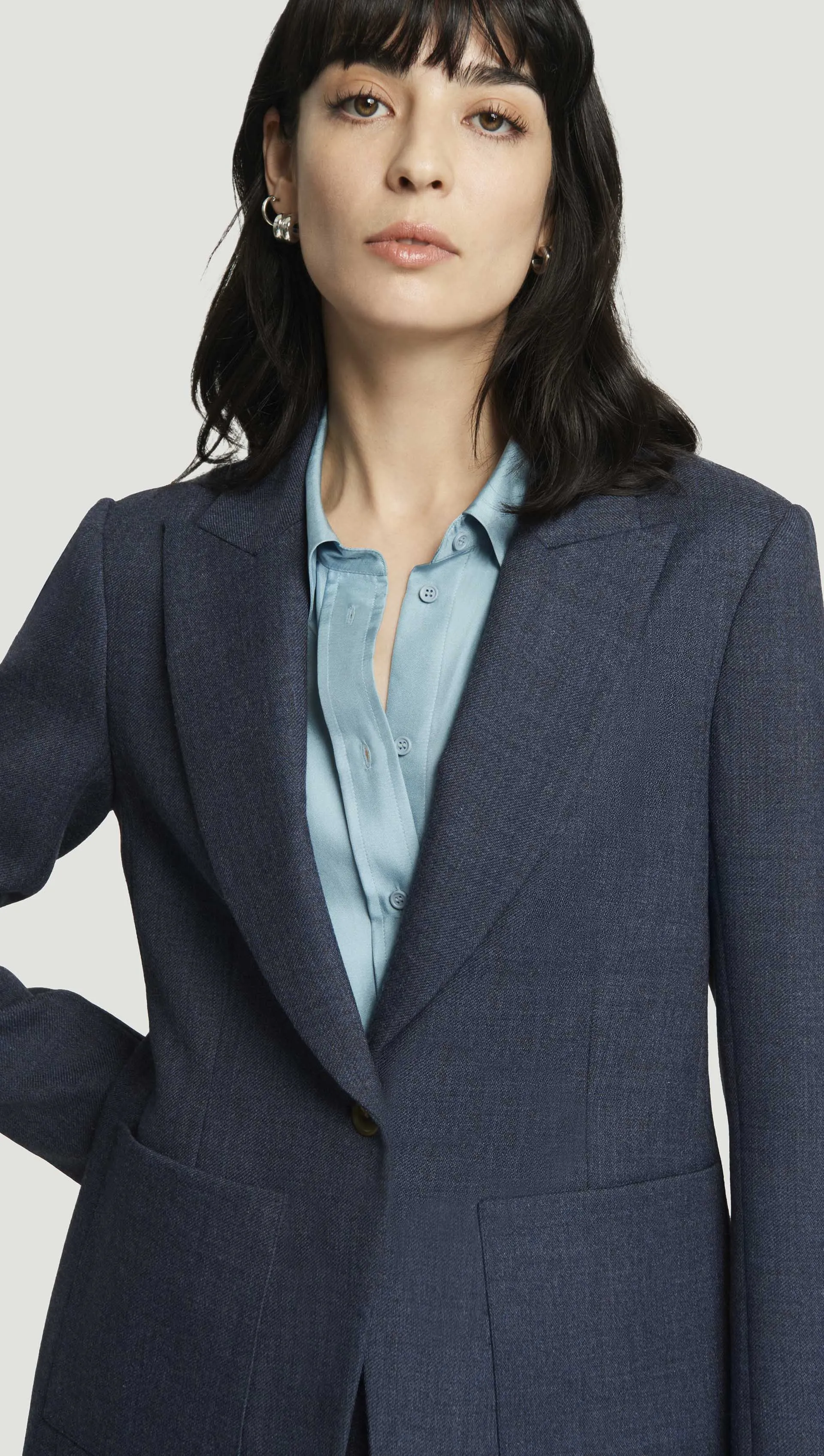 Patch Pocket Blazer in Bellagio Wool | Navy sold by Argent product image thumbnail 5