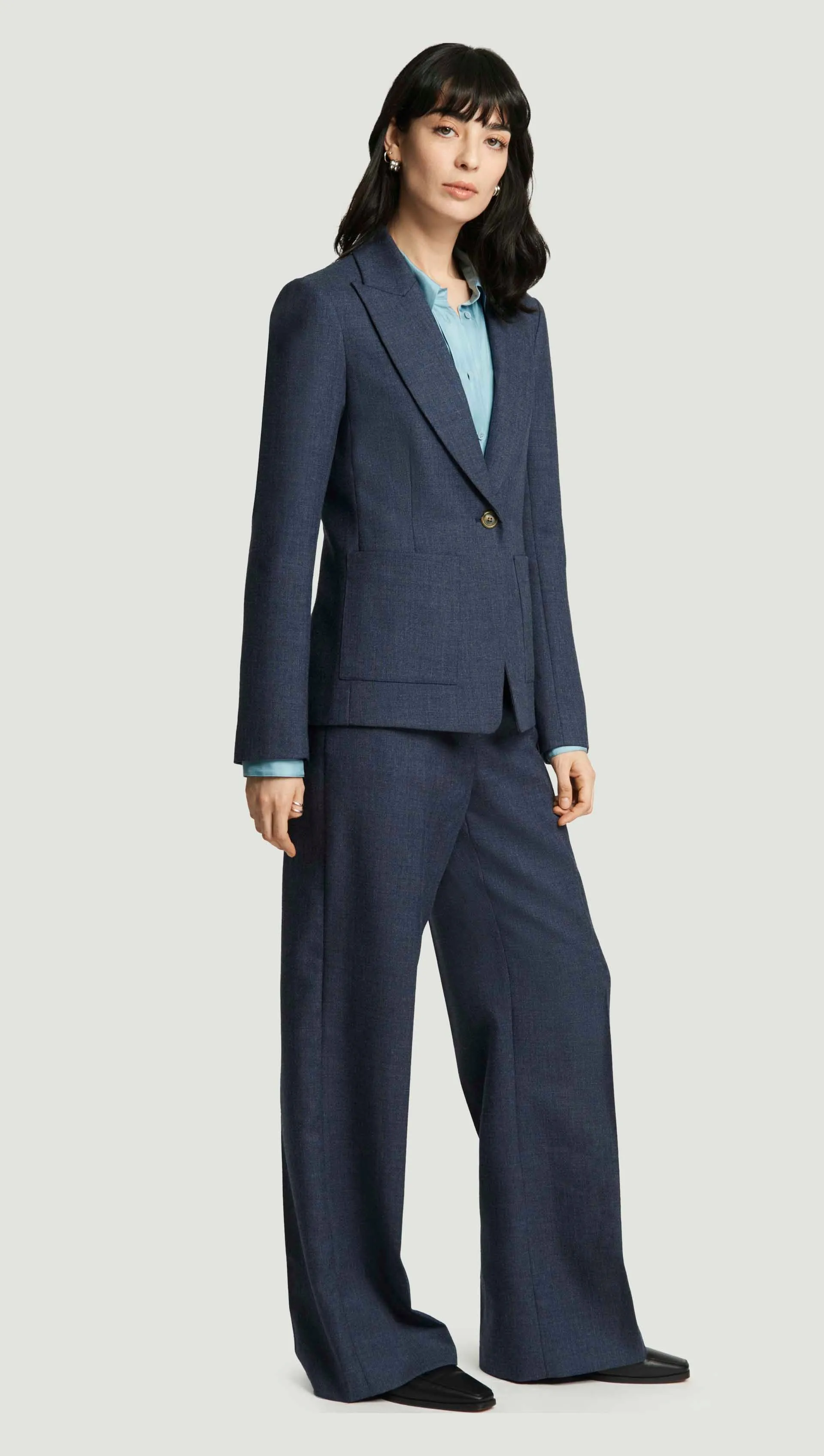 Patch Pocket Blazer in Bellagio Wool | Navy sold by Argent product image thumbnail 3