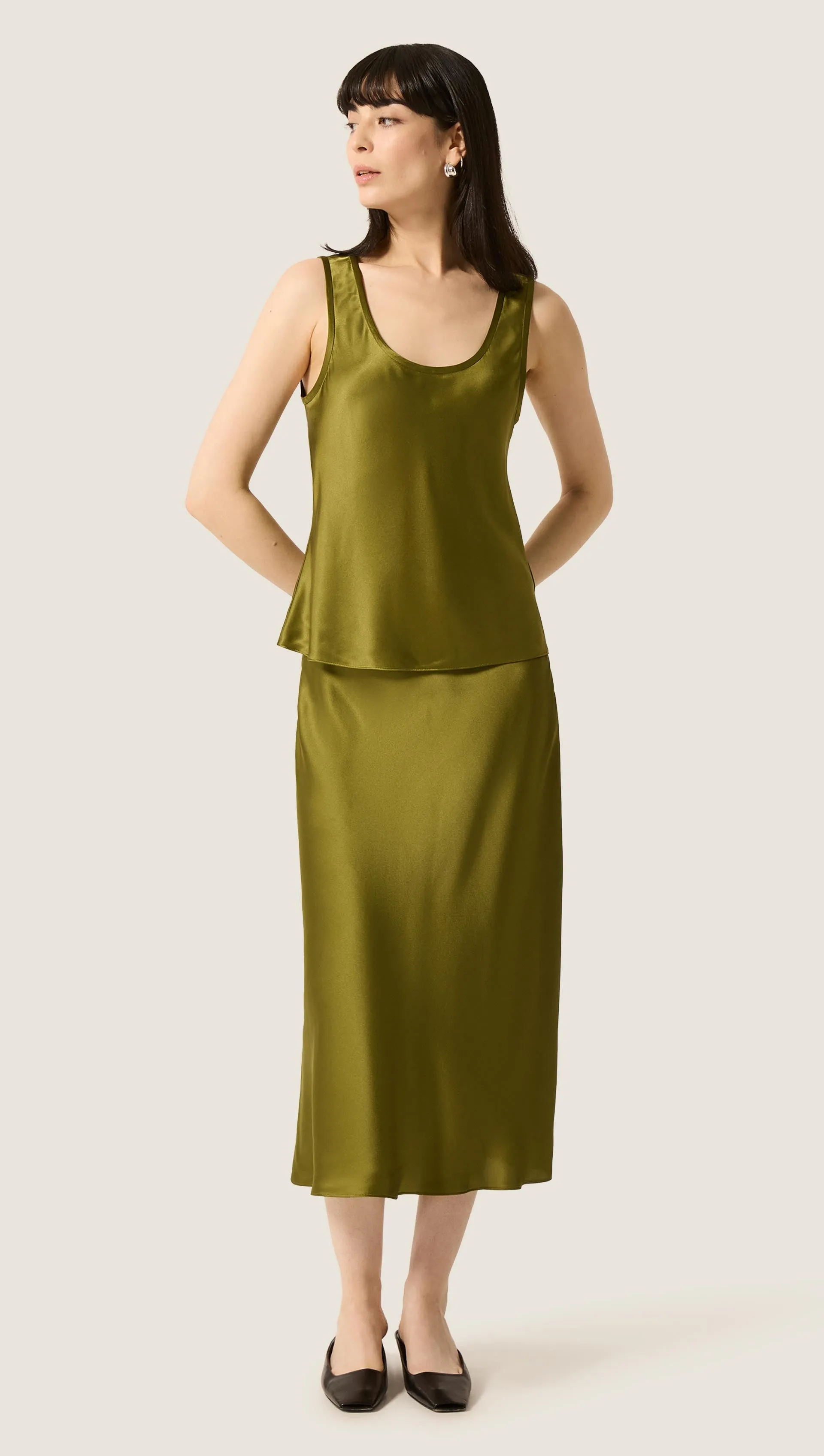 Tank in Silk Charmeuse | Pickle sold by Argent product image thumbnail 3