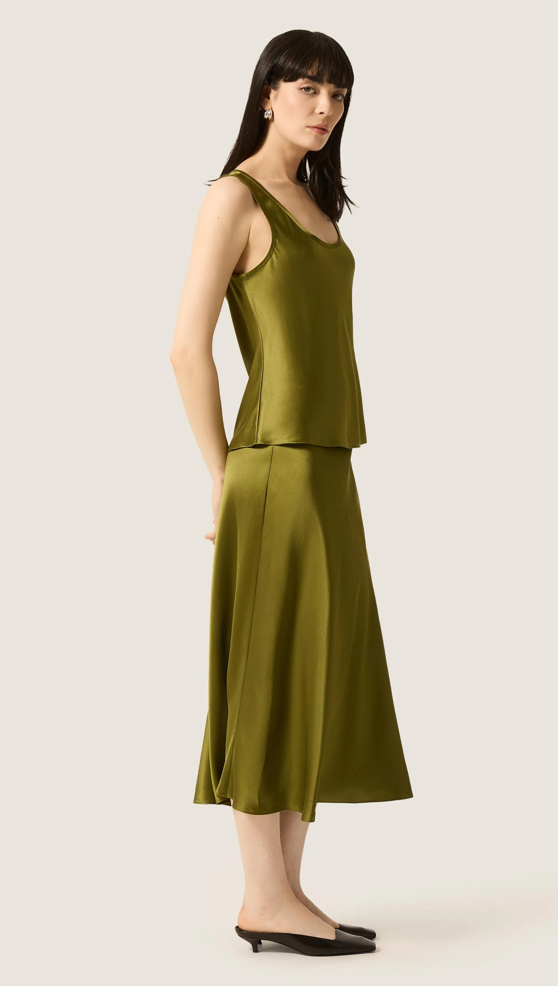 Tank in Silk Charmeuse | Pickle sold by Argent product image thumbnail 4