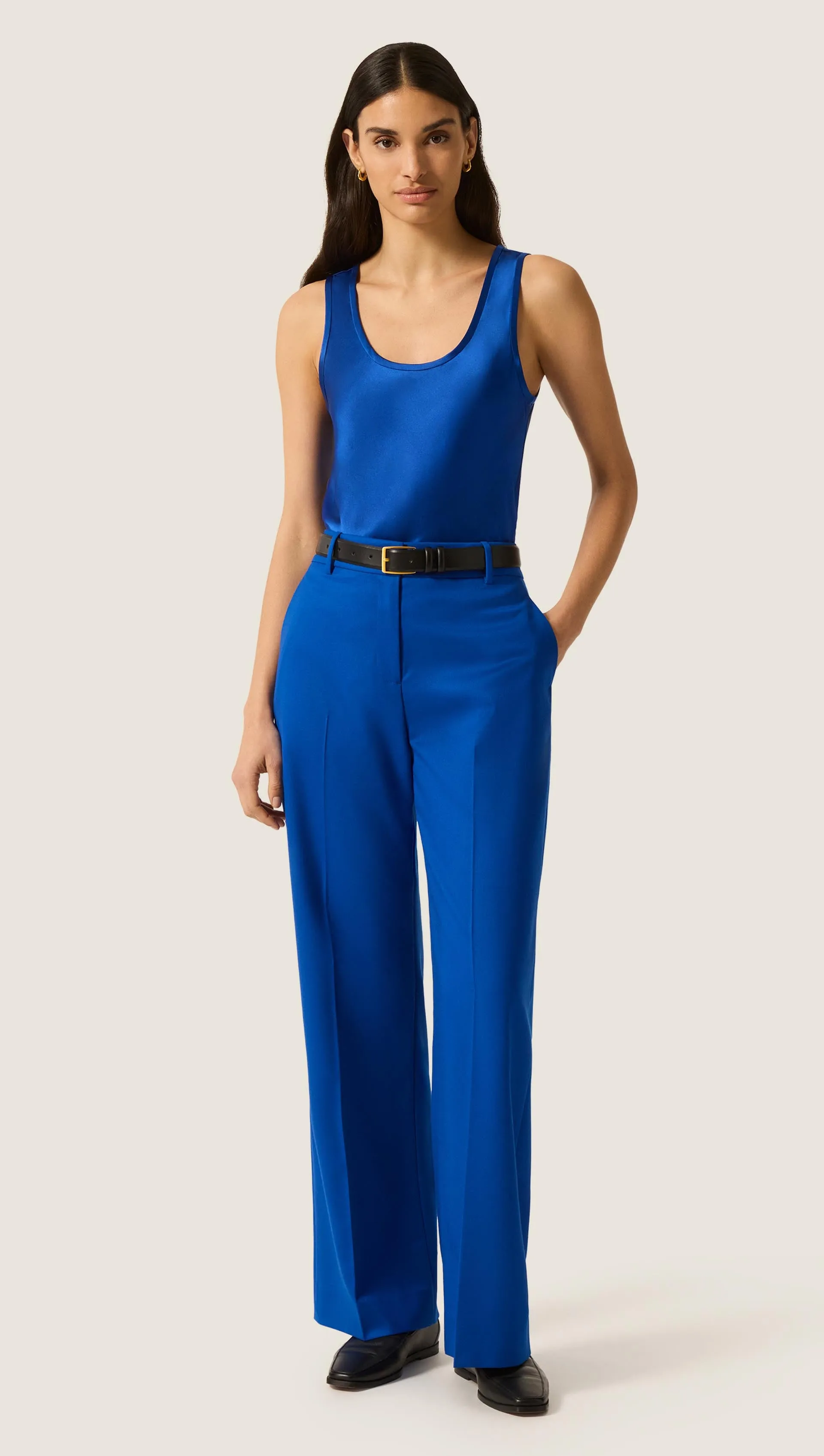 Tank in Silk Charmeuse | Azure sold by Argent product image thumbnail 4