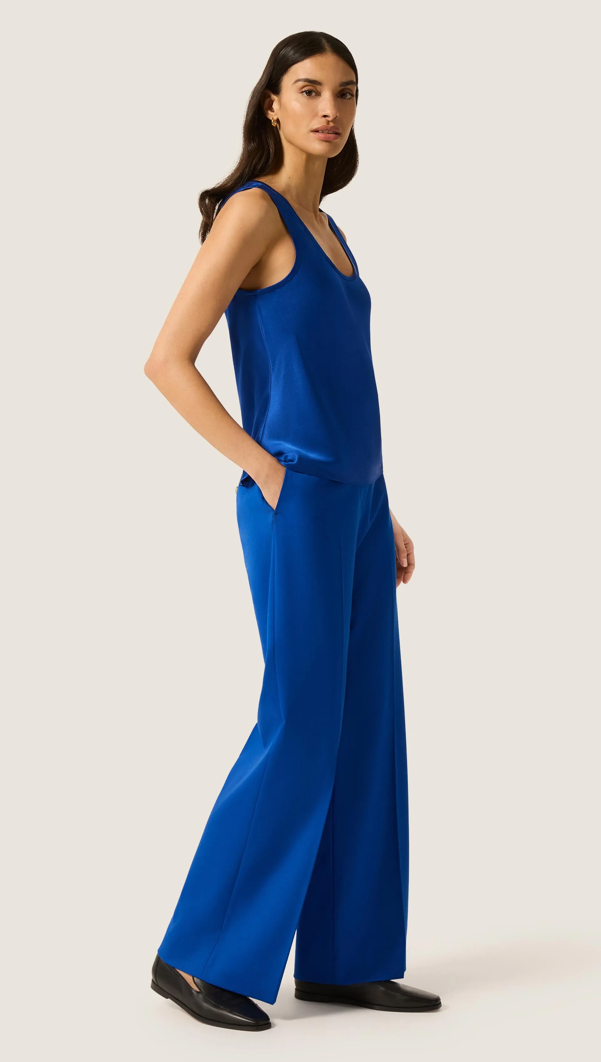 Tank in Silk Charmeuse | Azure sold by Argent product image thumbnail 5