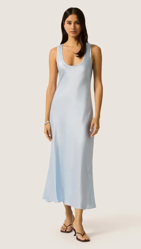 Tank Dress in Silk Charmeuse | Maya Blue made by Argent