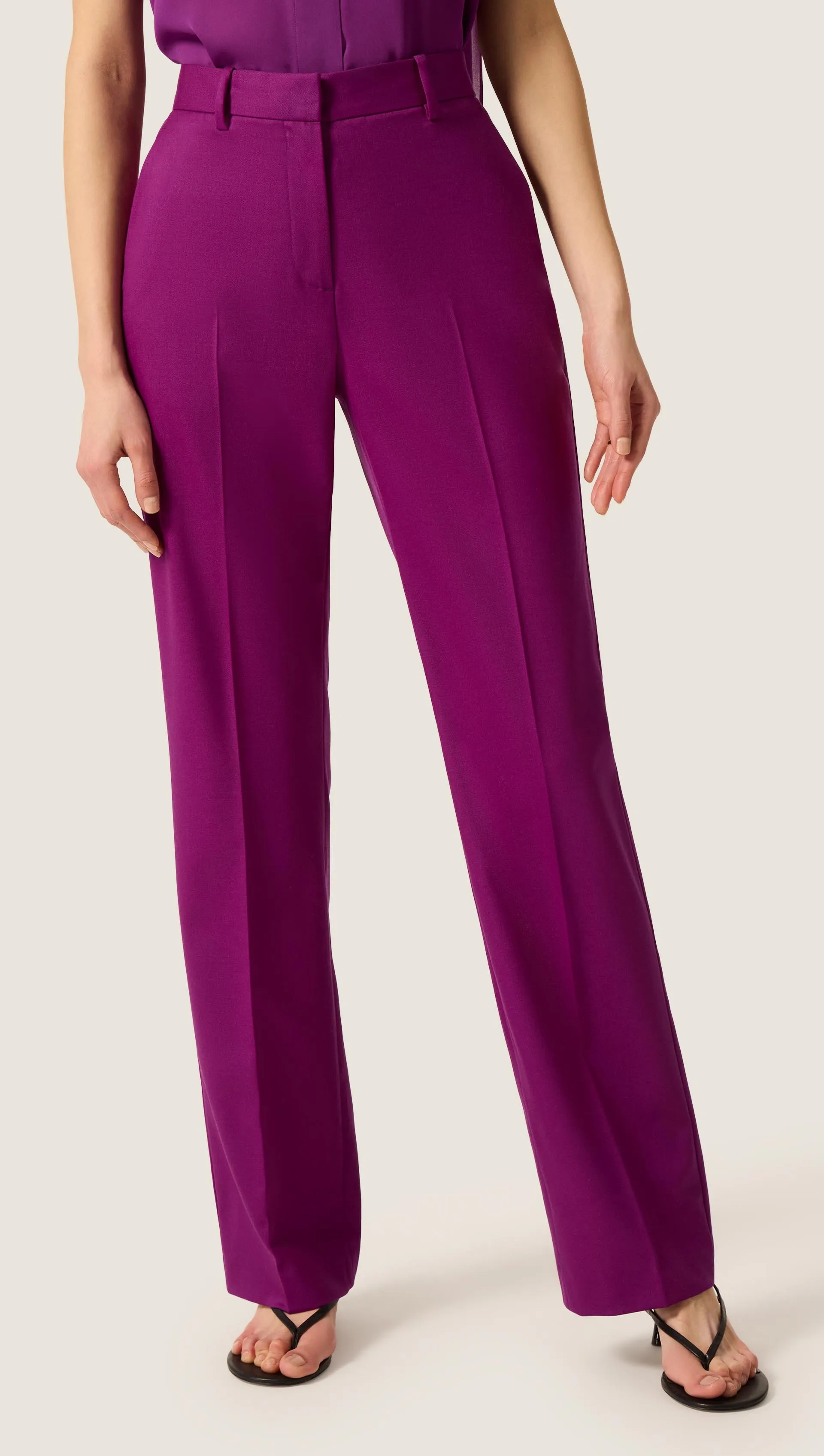 Straight Leg Trouser in Seasonless Wool | Violet sold by Argent product image thumbnail 5