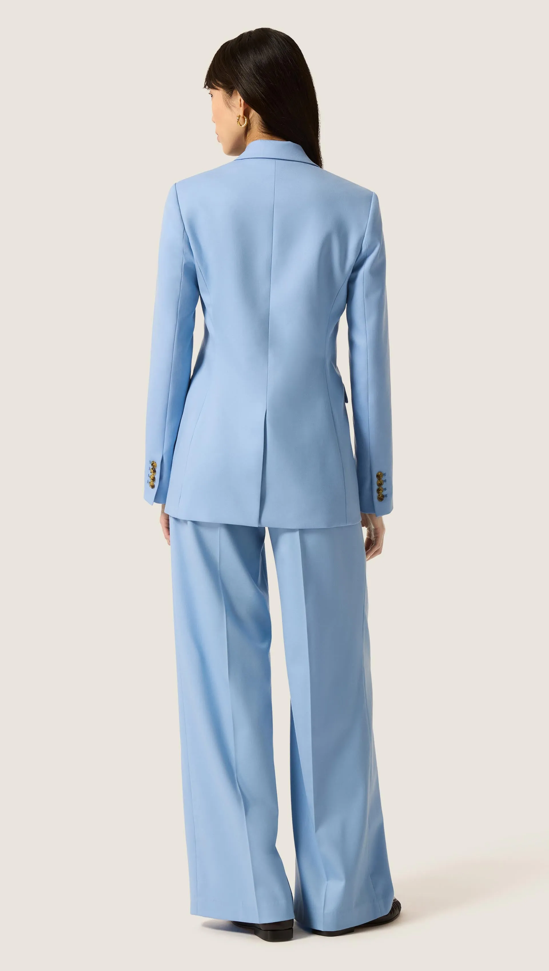 Double-Breasted Blazer in Seasonless Wool | Maya Blue sold by Argent product image thumbnail 4