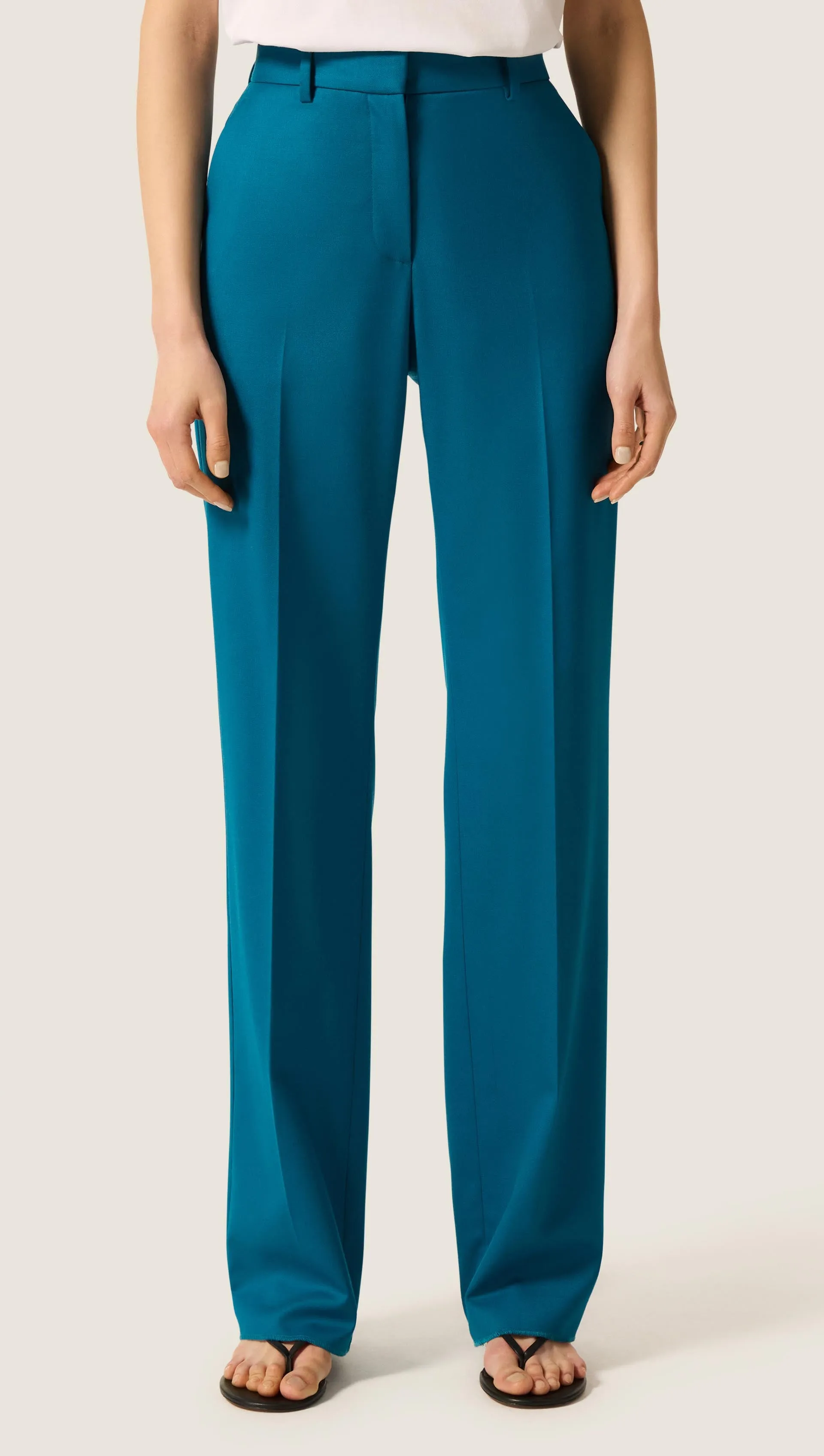 Straight Leg Trouser in Seasonless Wool | Ocean sold by Argent product image thumbnail 2