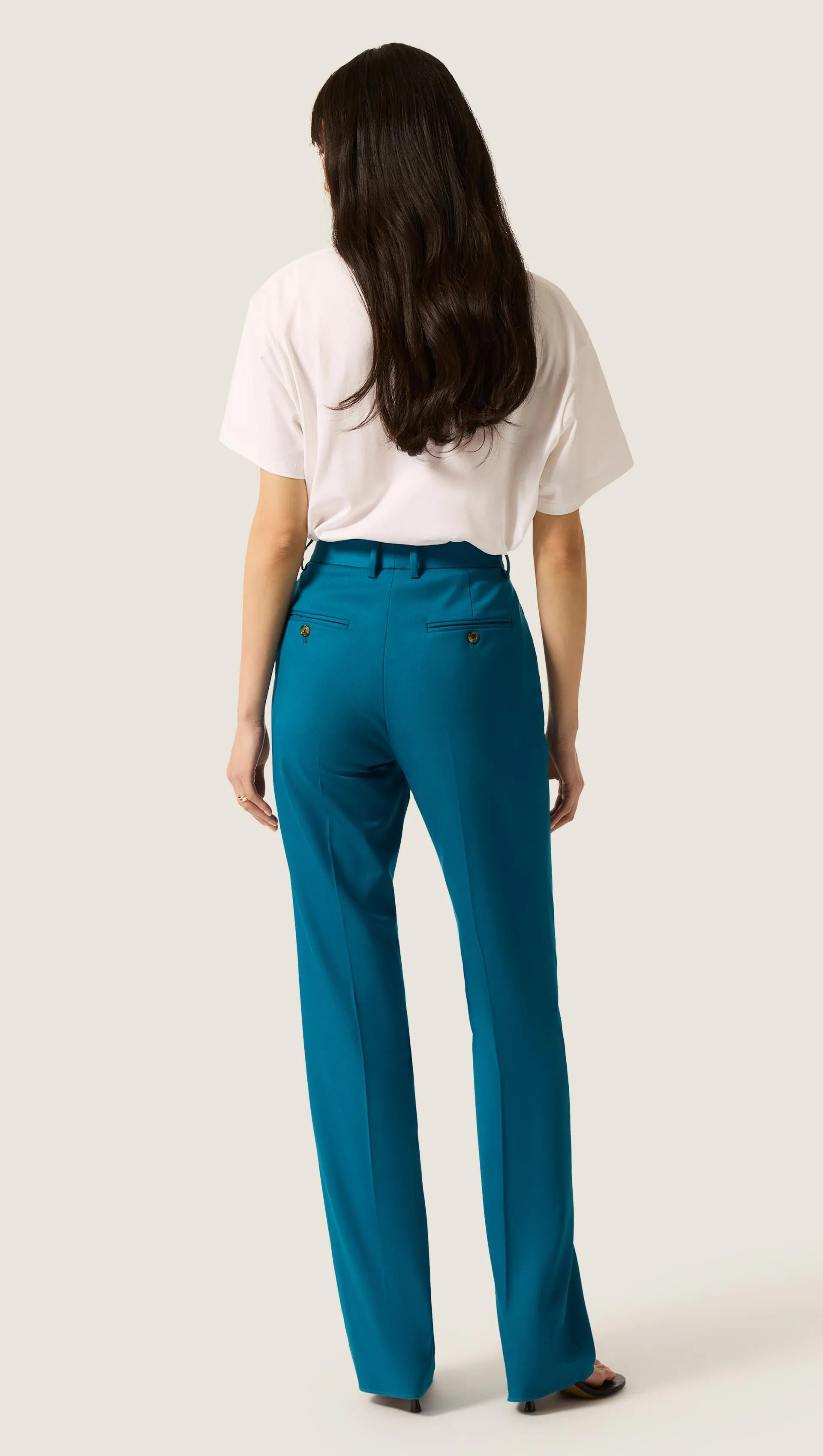 Straight Leg Trouser in Seasonless Wool | Ocean sold by Argent product image thumbnail 4