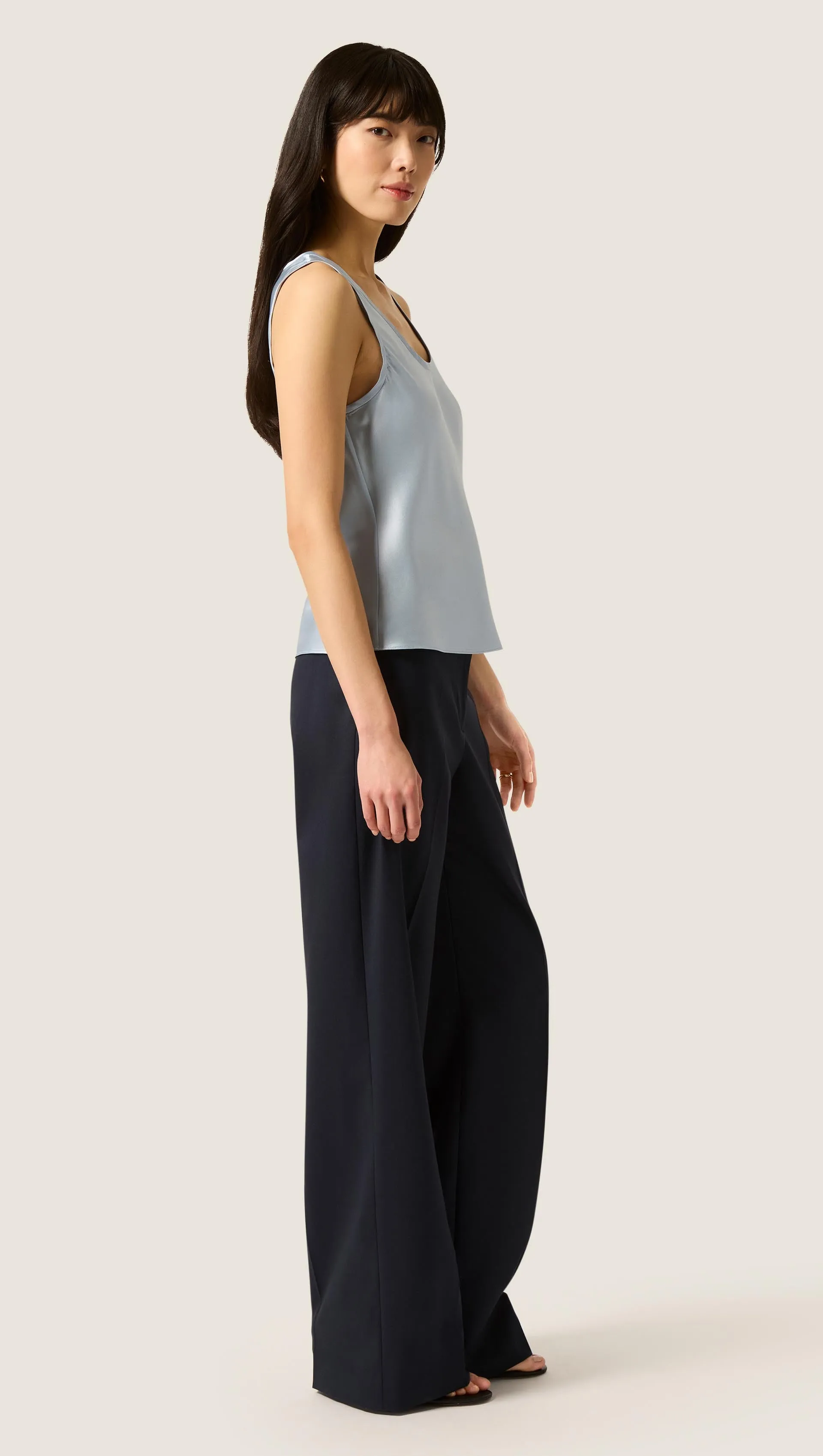 Tank in Silk Charmeuse | Maya Blue sold by Argent product image thumbnail 5