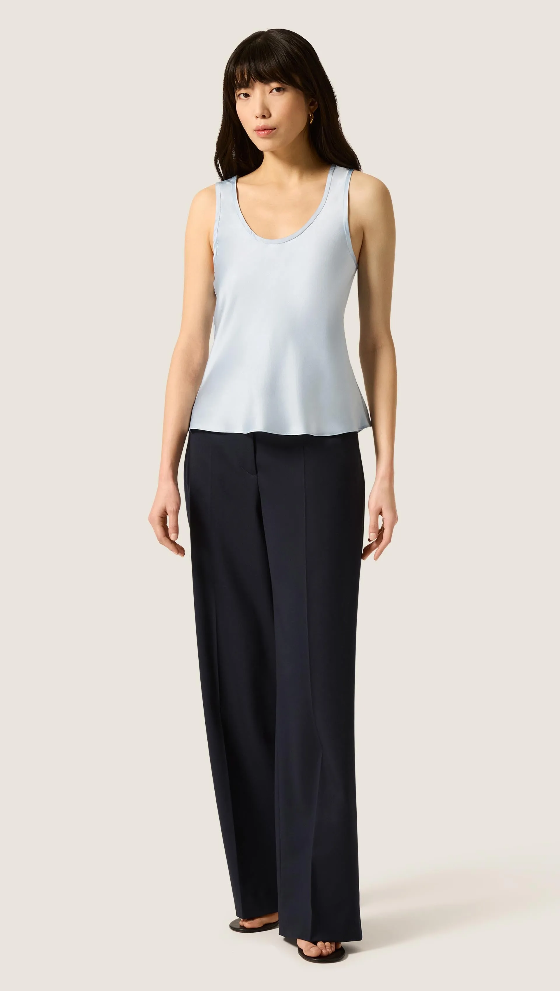 Tank in Silk Charmeuse | Maya Blue sold by Argent product image thumbnail 4