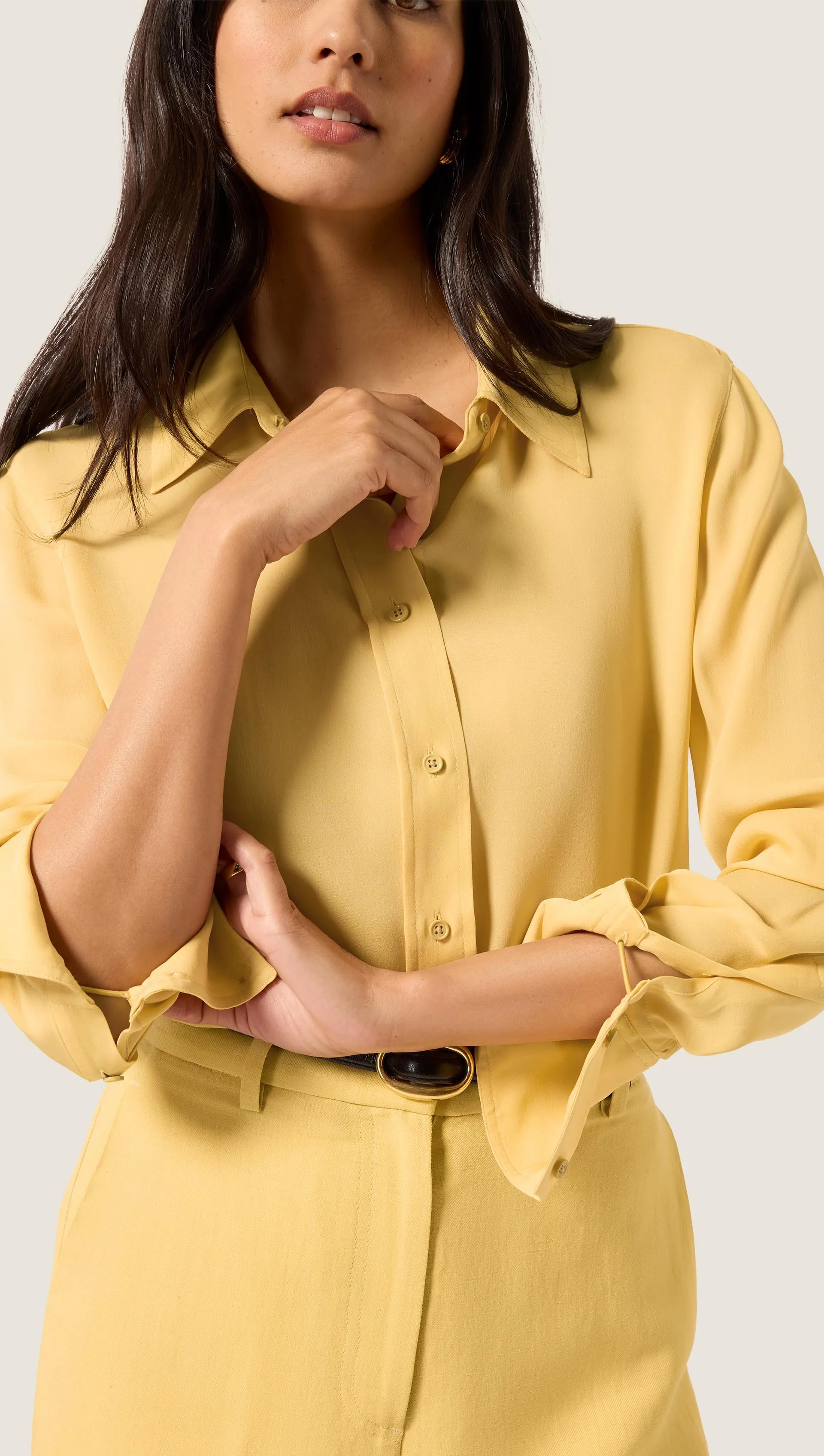 Slim Blouse in Double Georgette | Sunflower sold by Argent product image thumbnail 4