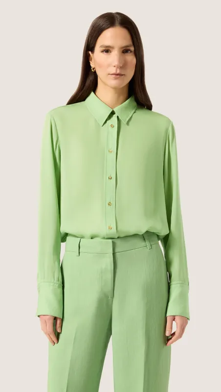 Slim Blouse in Double Georgette | Mint made by Argent