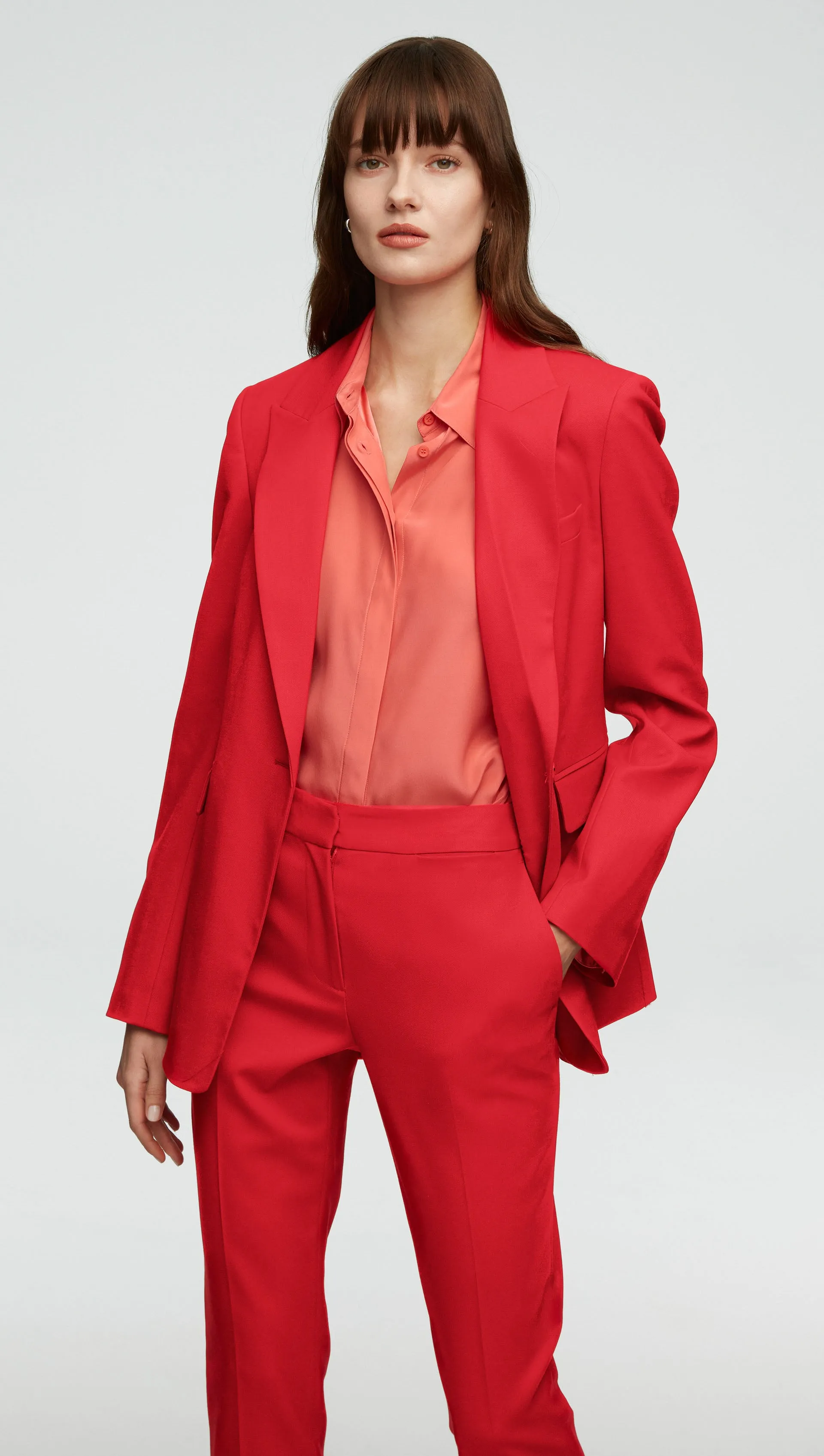 Single Button Blazer in Seasonless Wool | Poppy sold by Argent