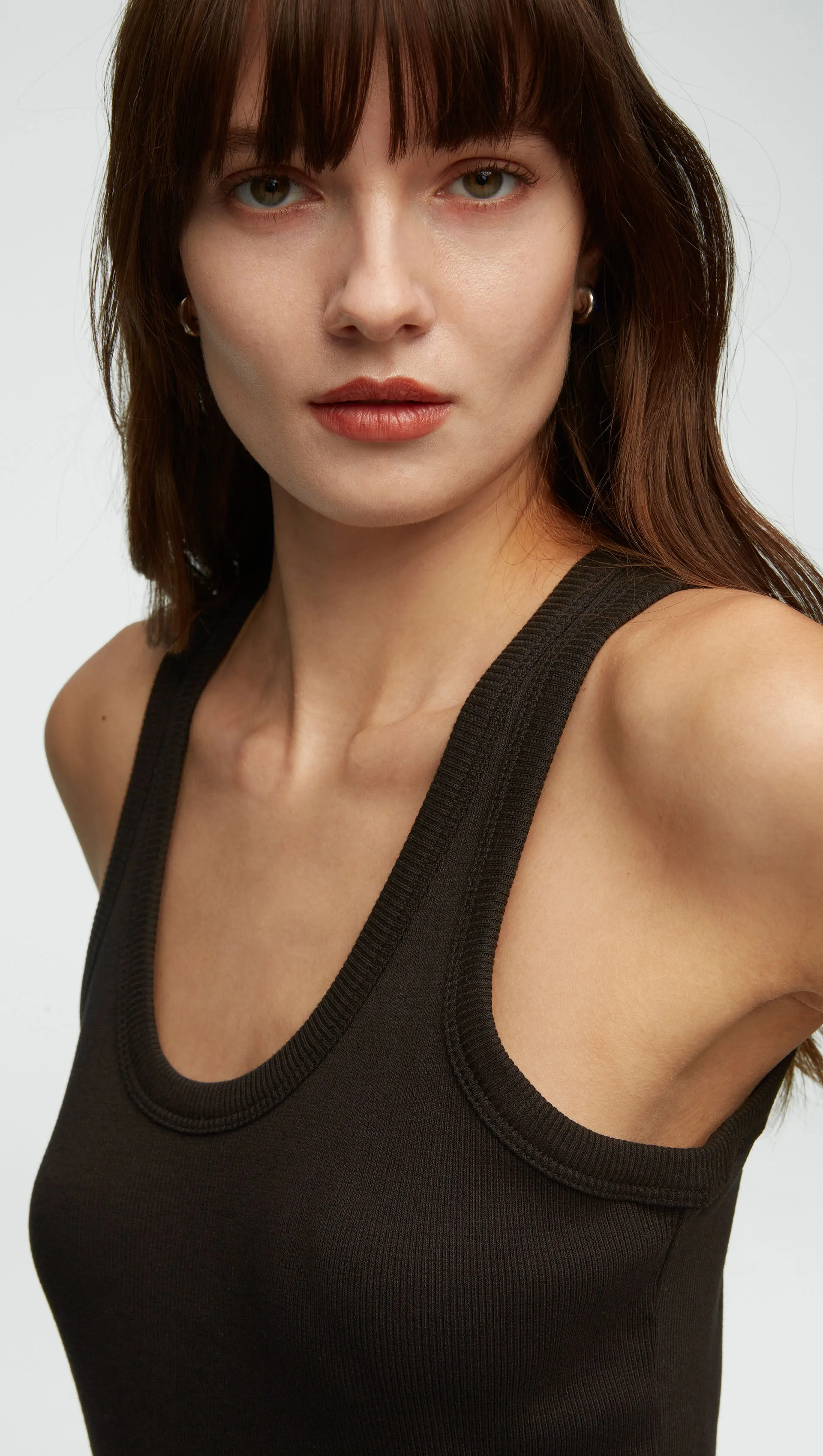 Ribbed Tank in Cotton Elastane | Black sold by Argent product image thumbnail 4