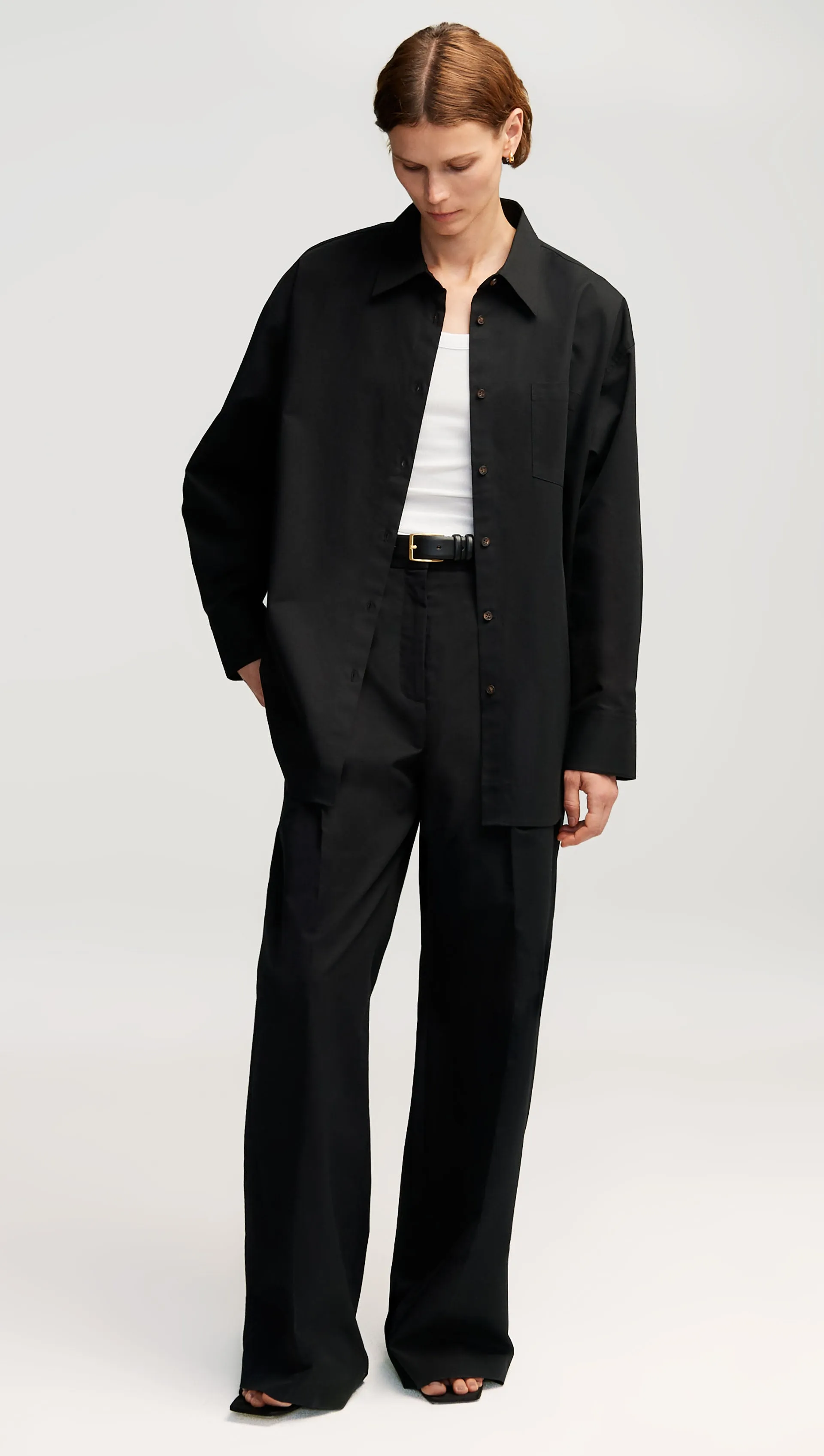 Oversized Shirt in Cotton Twill | Black sold by Argent product image thumbnail 4