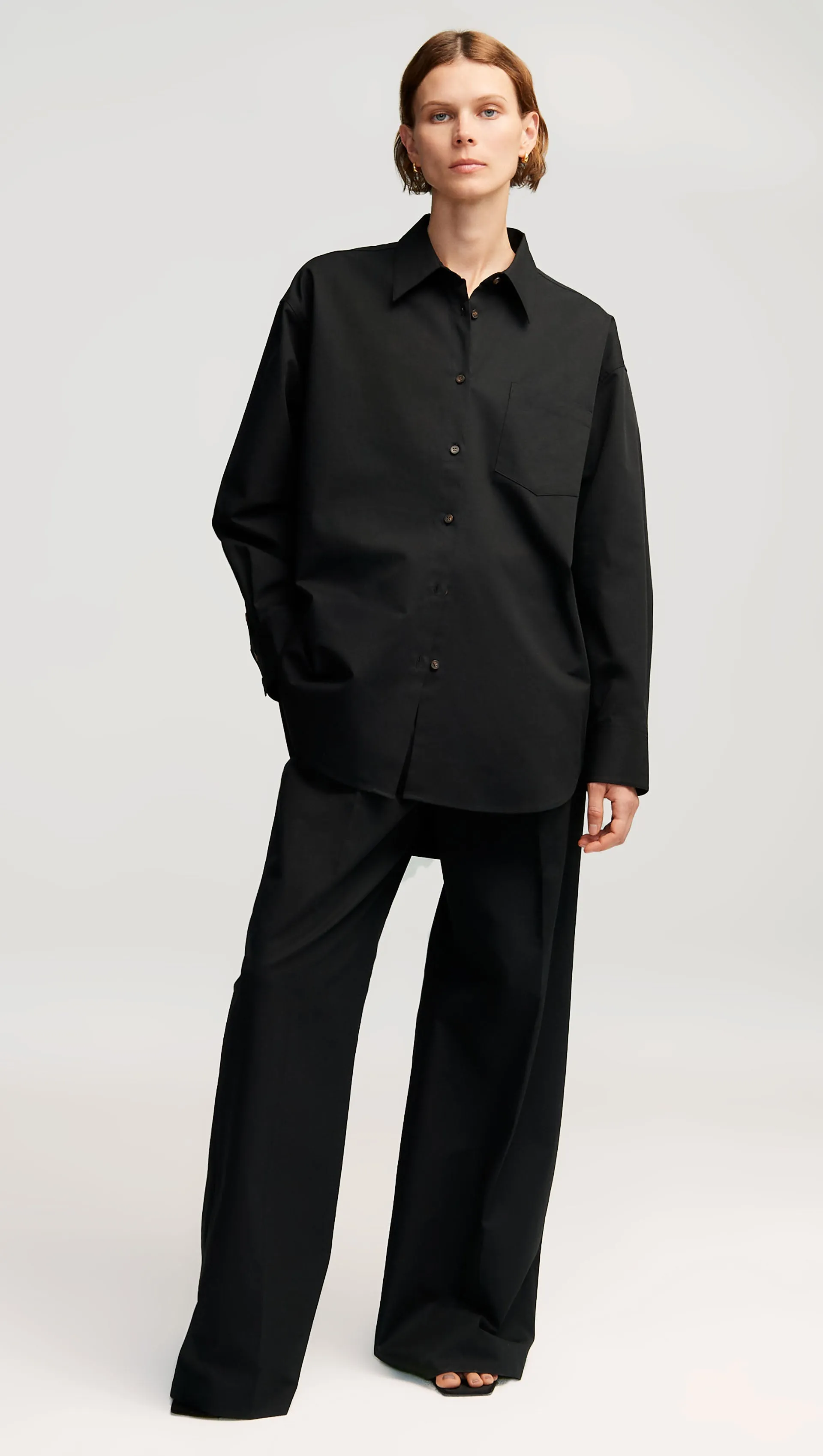 Oversized Shirt in Cotton Twill | Black sold by Argent product image thumbnail 3