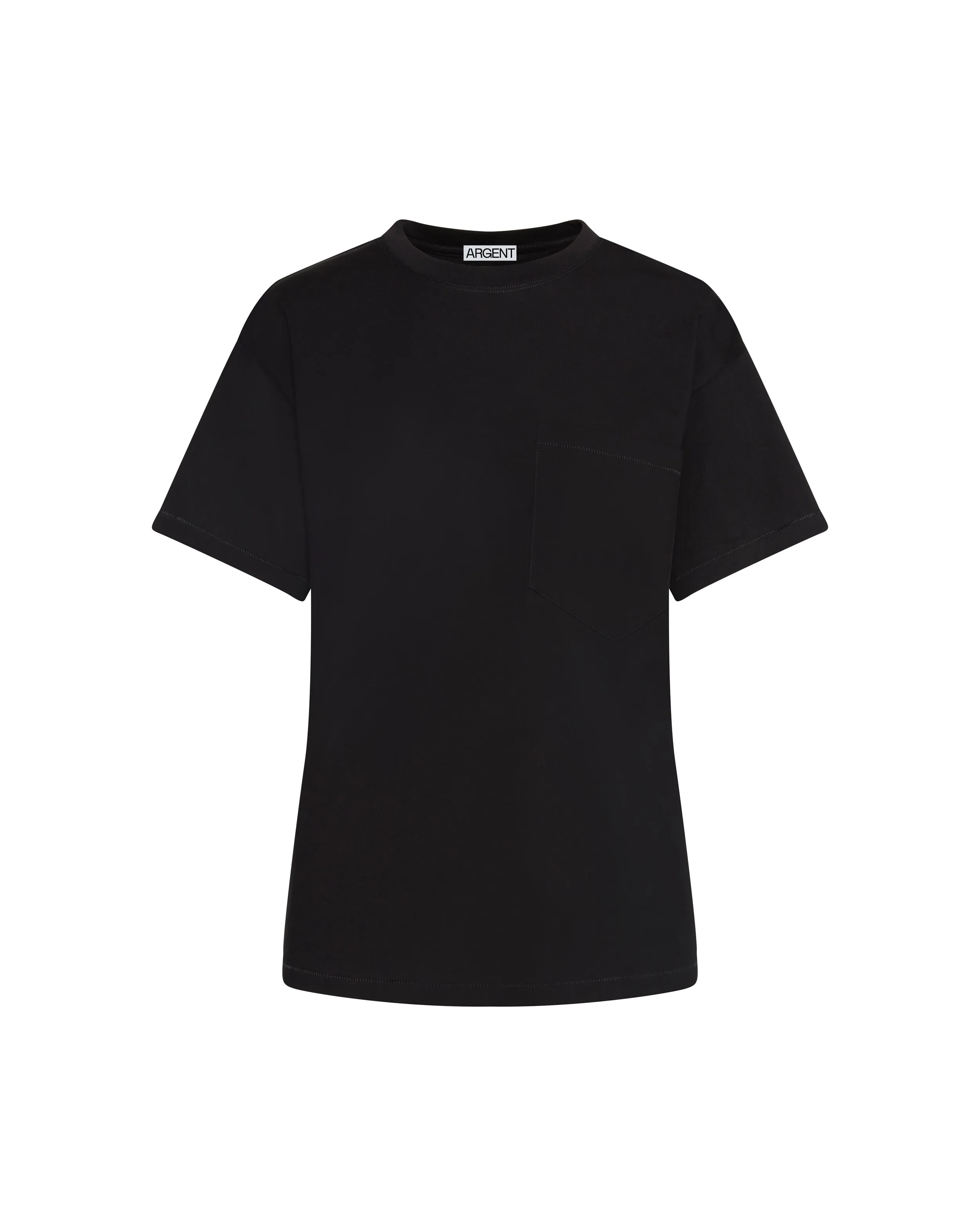 Oversized Pocket Tee in Cotton Jersey | Black sold by Argent product image thumbnail 5