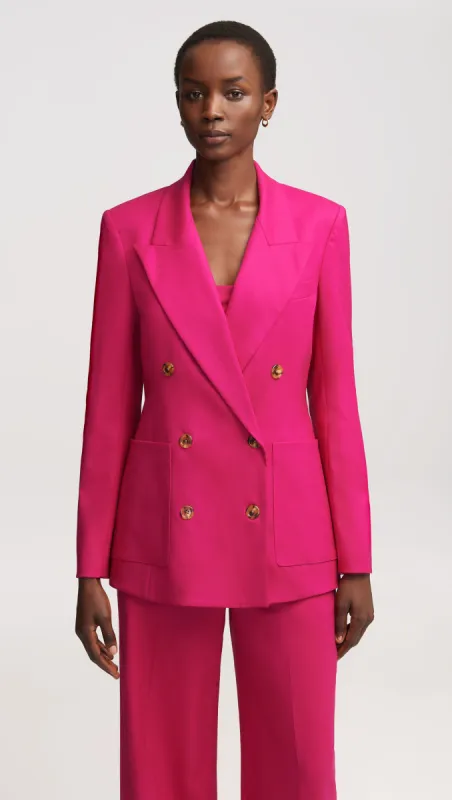 Chelsea Blazer in Seasonless Wool | Fuchsia sold by Argent