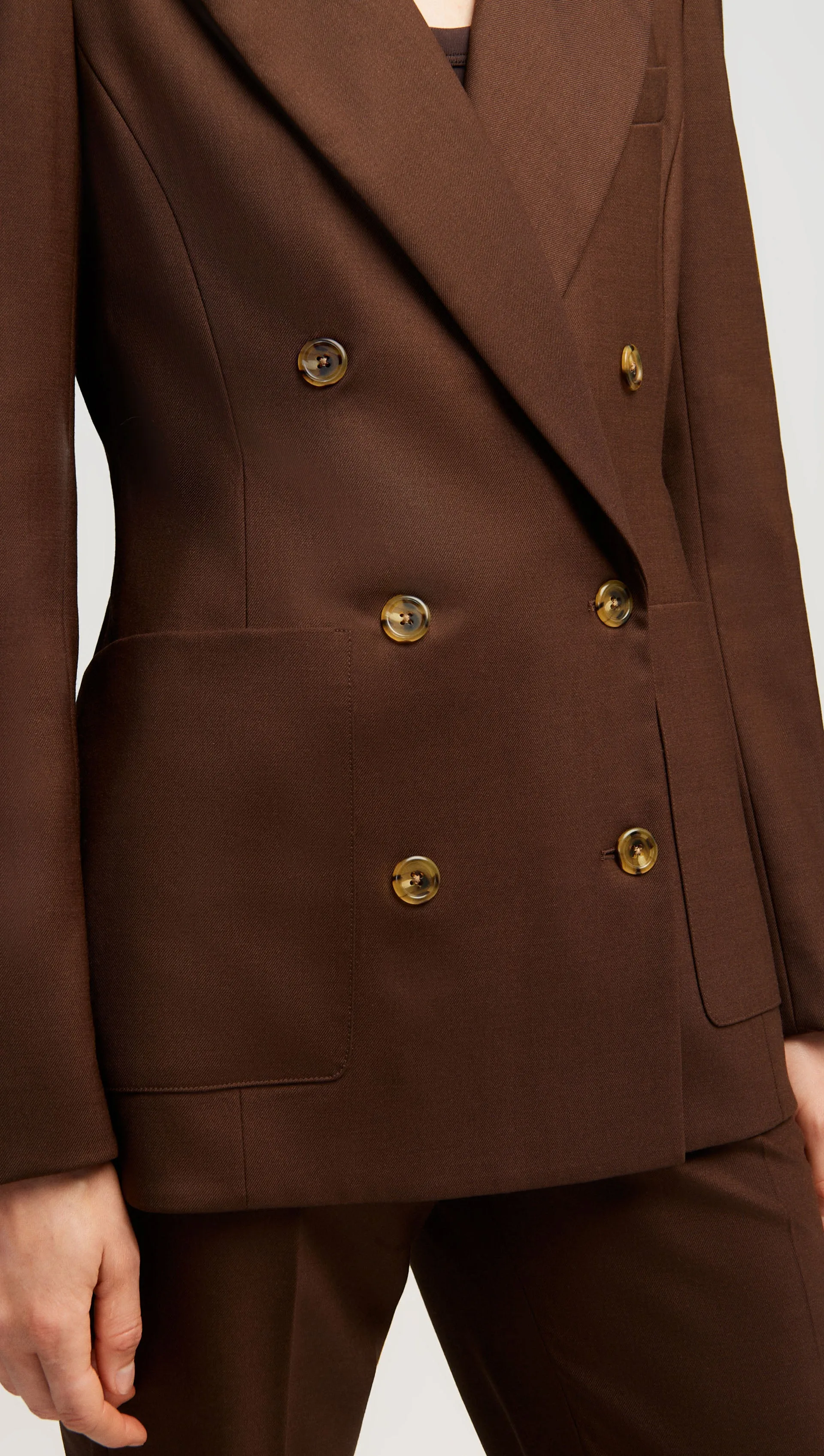 Chelsea Blazer in Seasonless Wool | Chocolate sold by Argent product image thumbnail 4